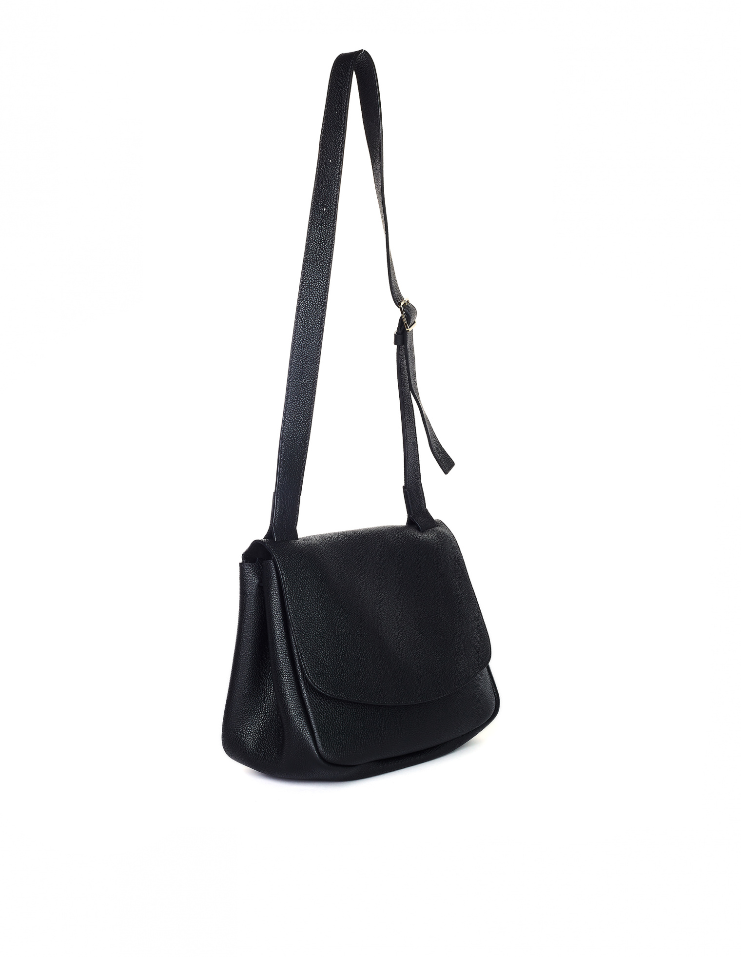 The Row Black Leather Small Mail Bag