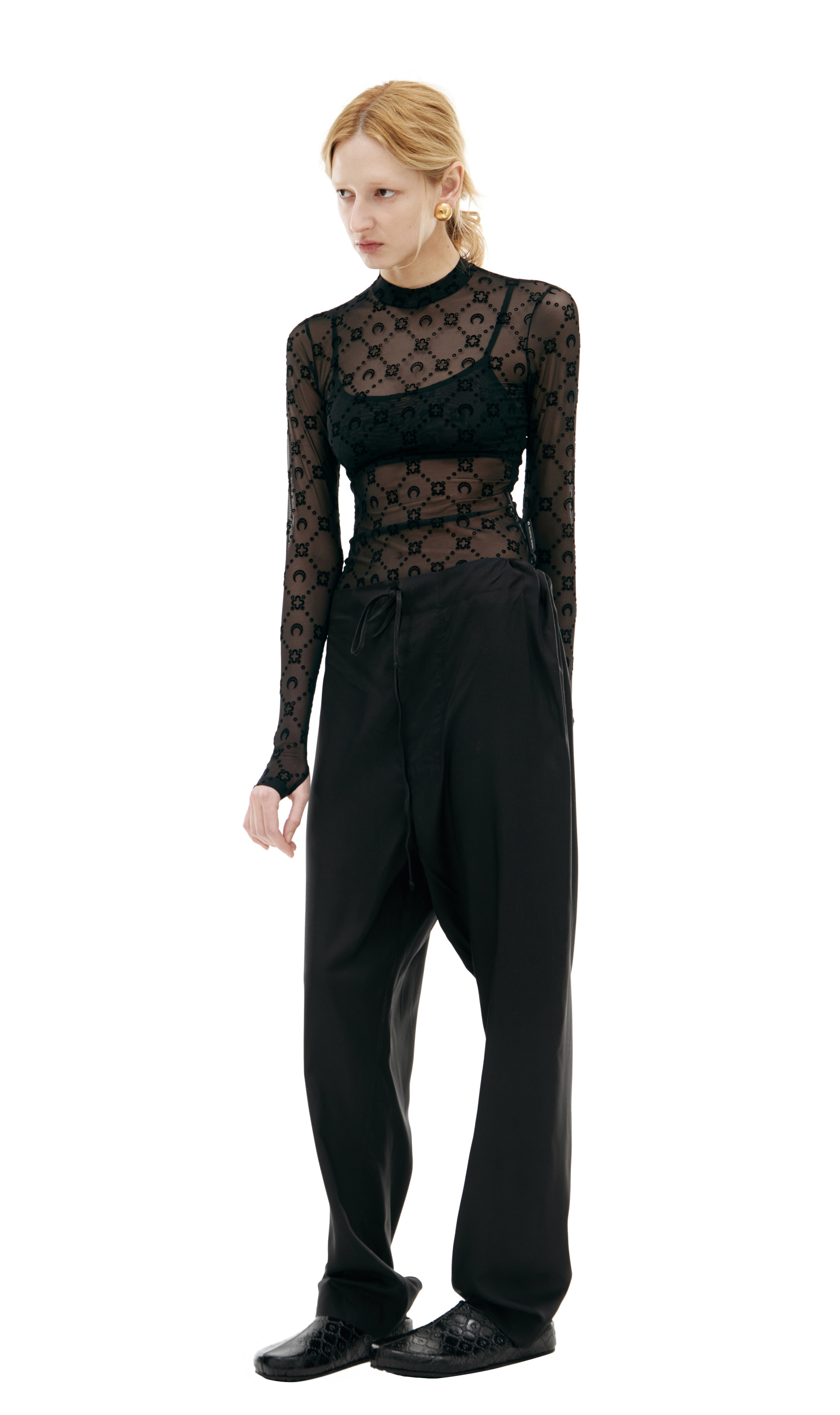 MARINE SERRE Semi-transparent longsleeve