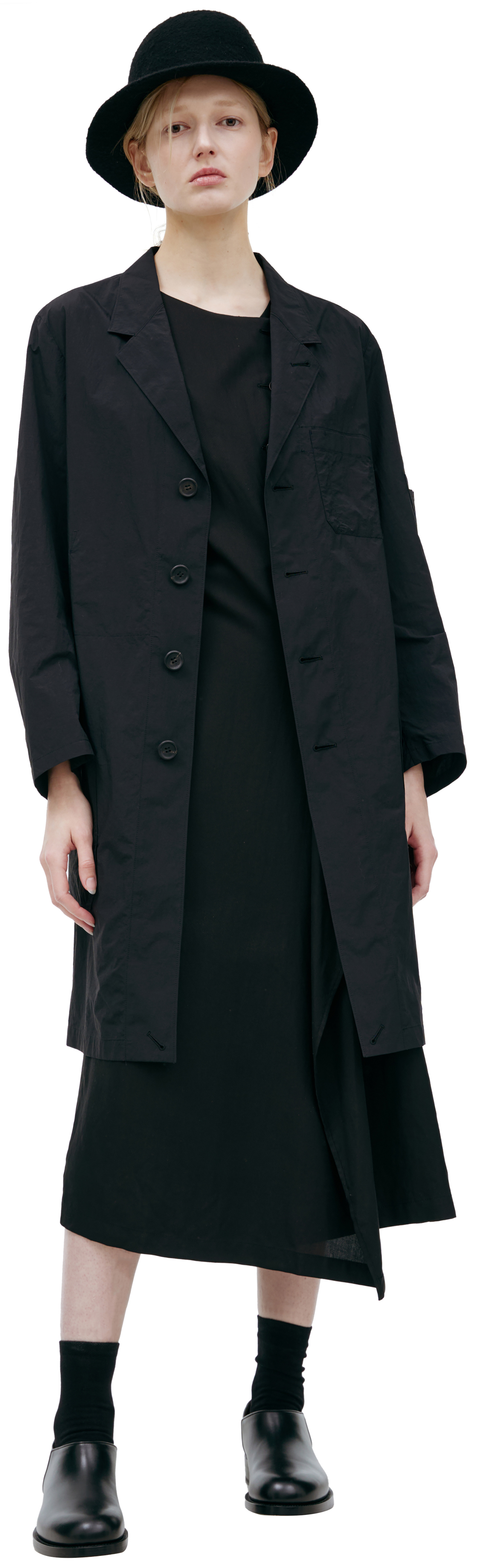 Yohji Yamamoto Black button-down shirt