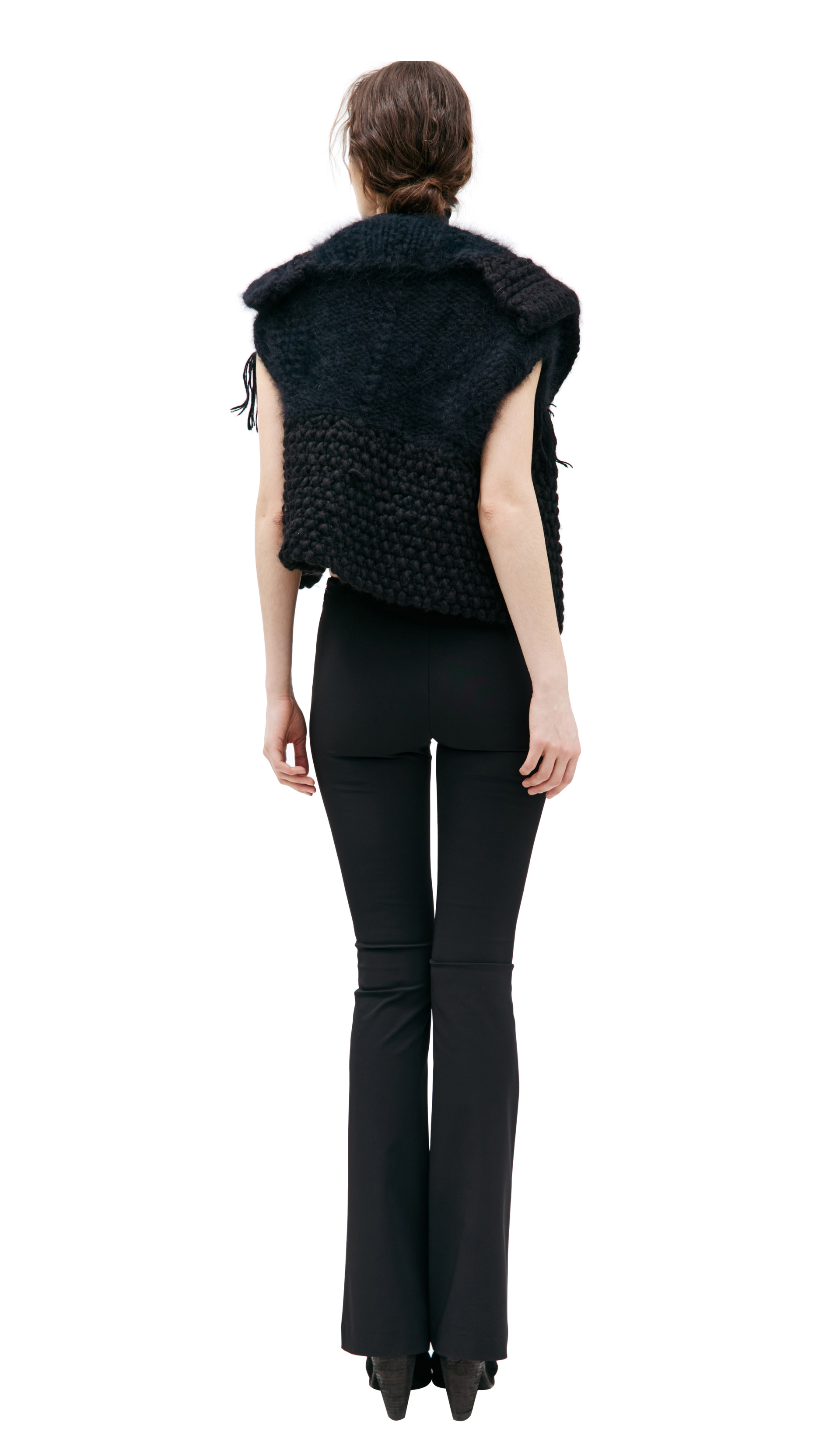 HUN Rick Owens Black Wool Vest