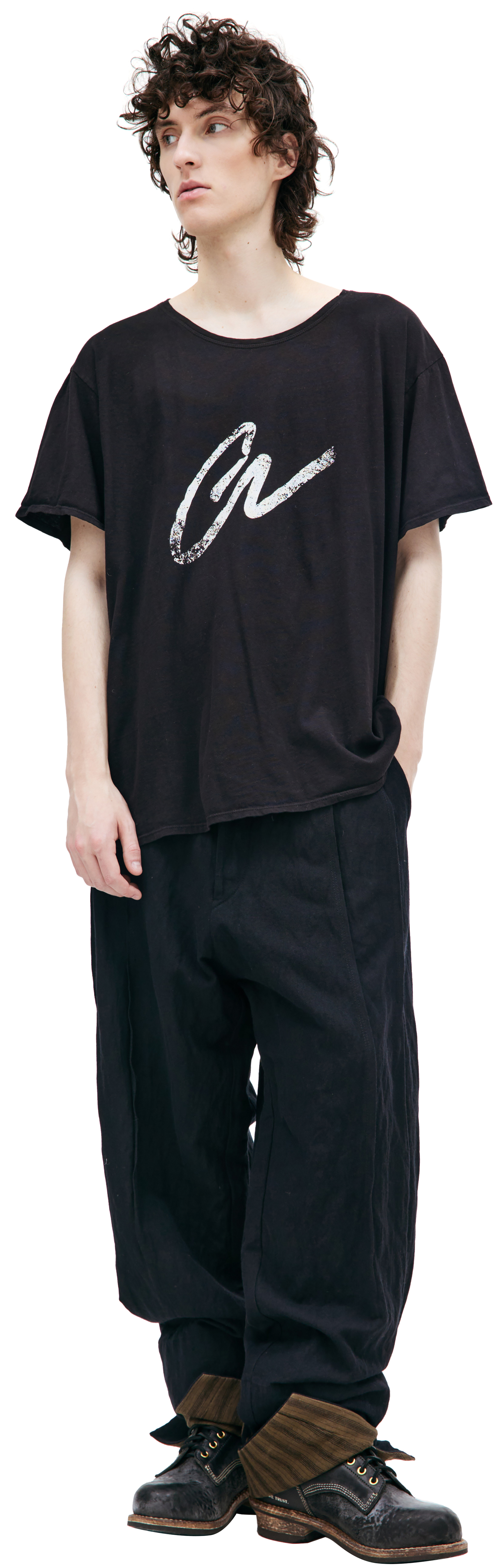 Greg Lauren Logo printed t-shirt