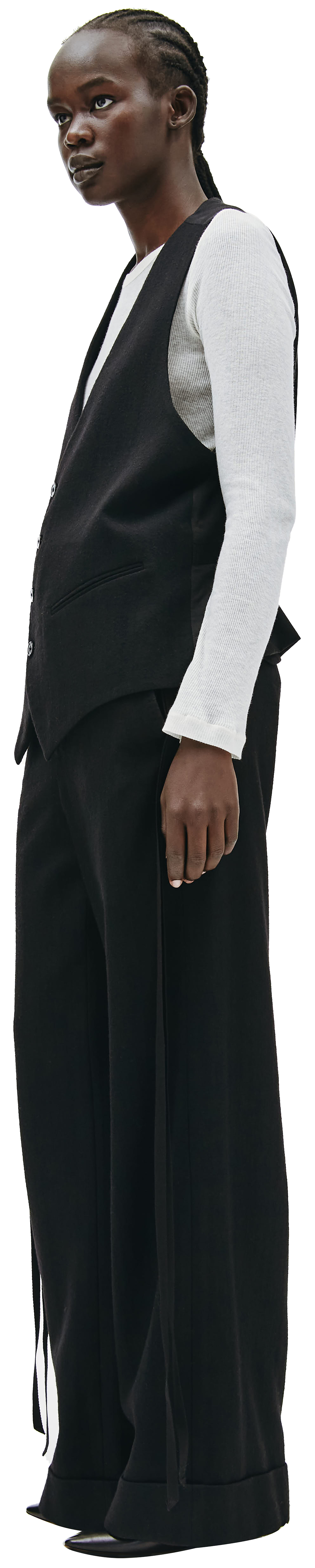 Ann Demeulemeester Charlotte wool waistcoat in black