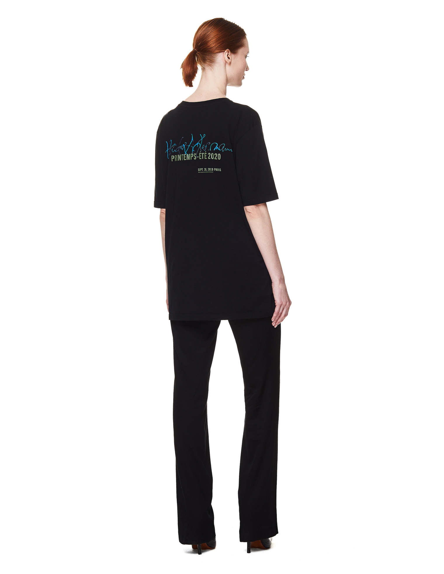 Haider Ackermann Хлопковая футболка с логотипом на спине