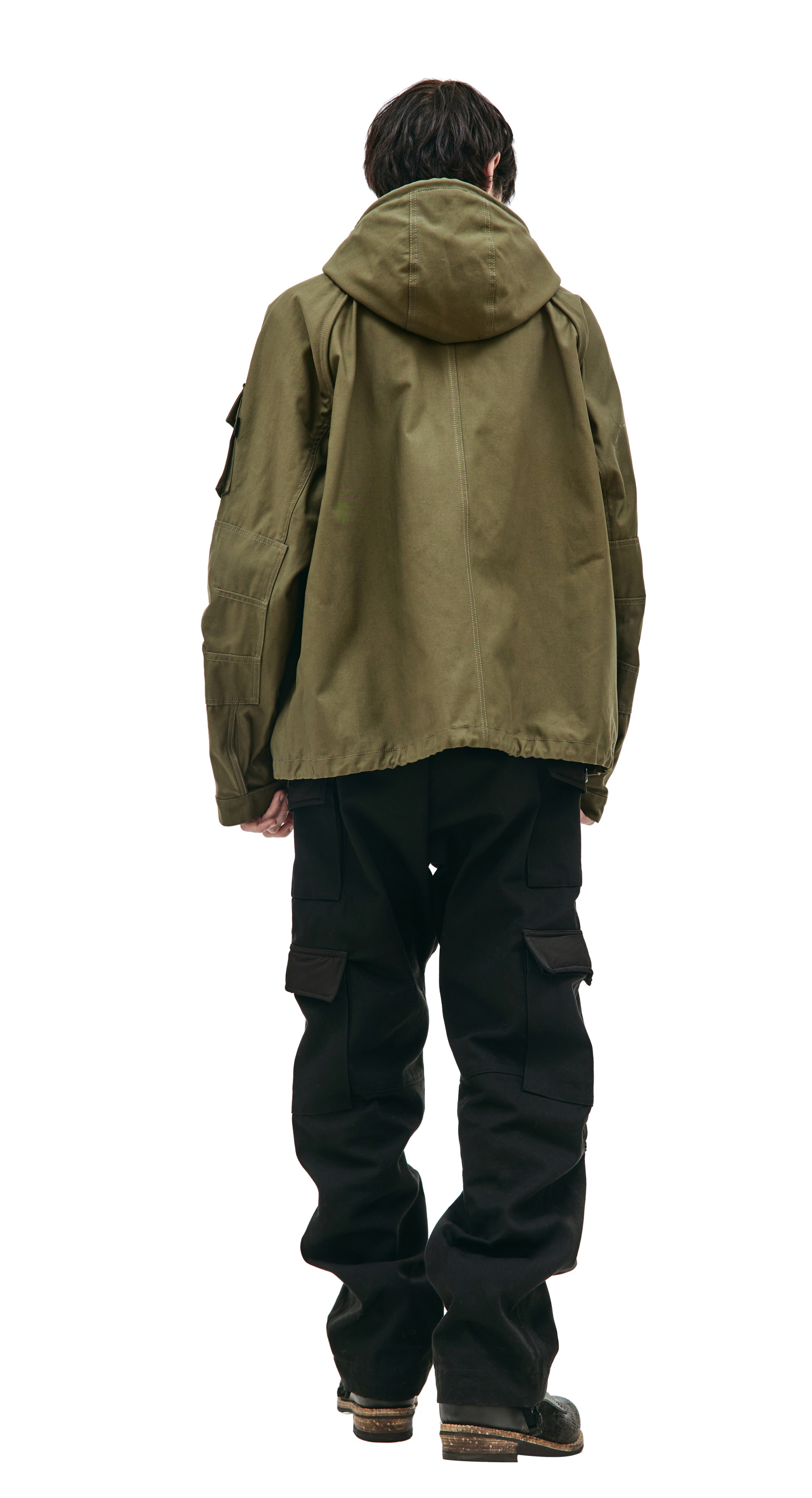 Juun.J Drawstring hooded jacket