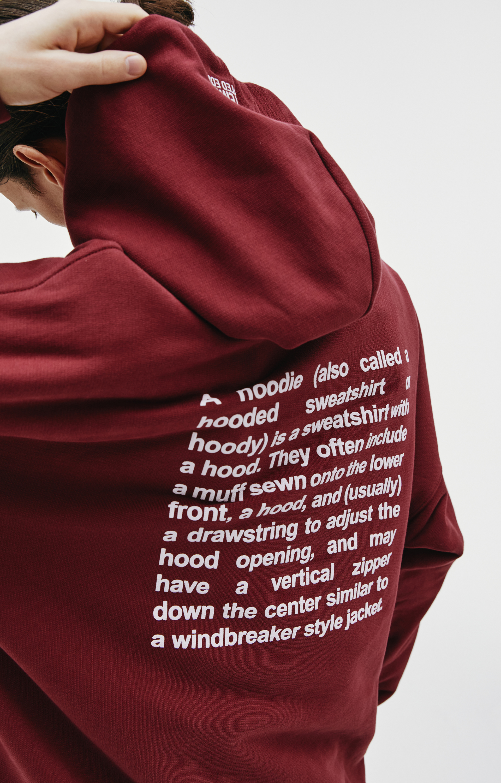 VETEMENTS Burgundy Definition Hoodie