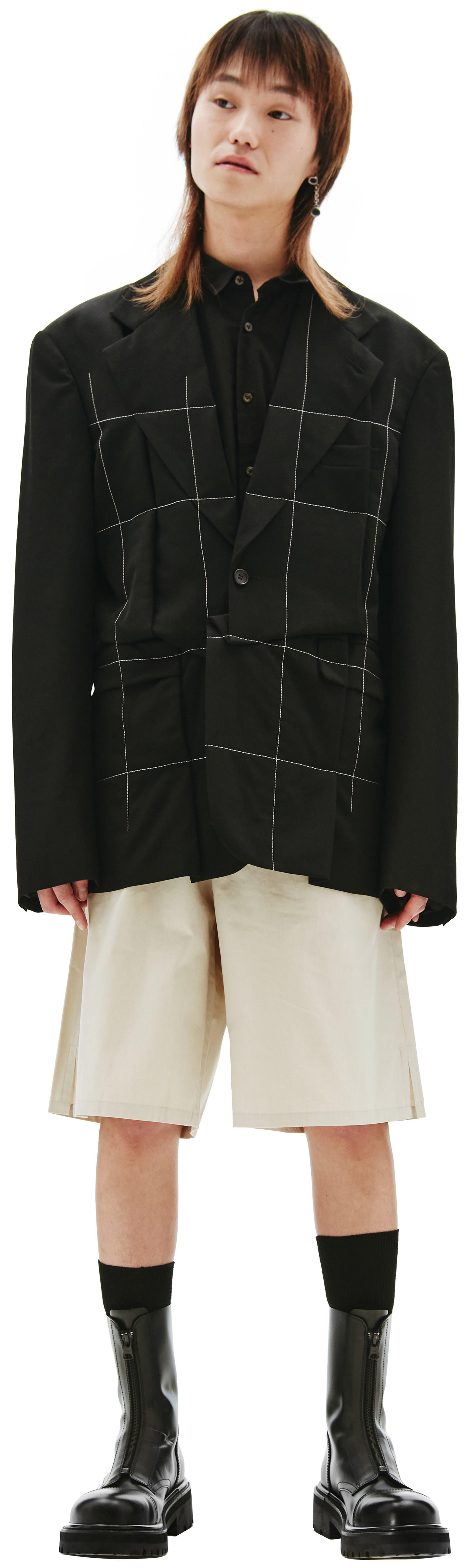 Comme des Garcons Homme plus Wool Blazer in Black