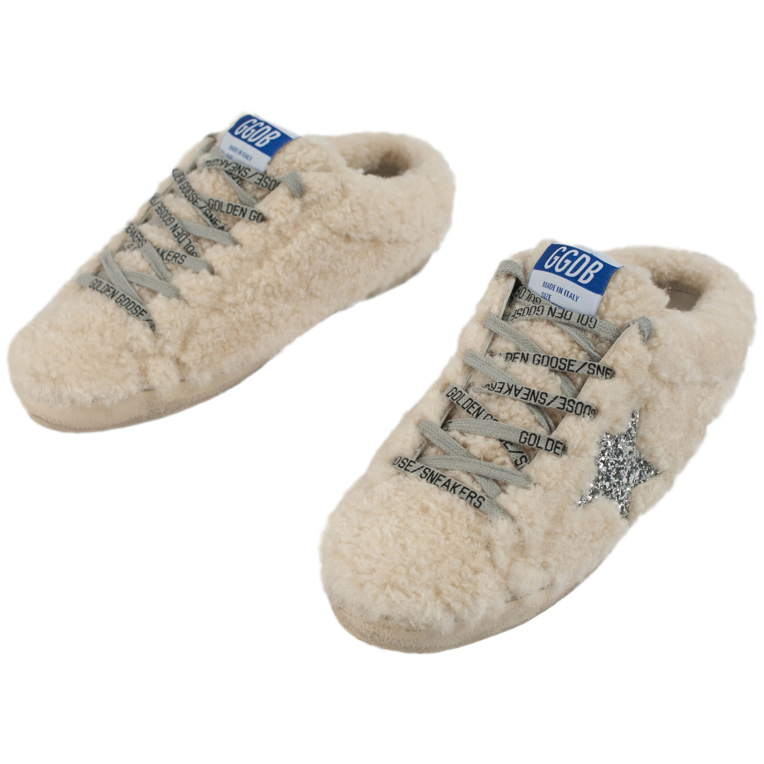 Golden Goose Sabot Natural Shearling Sneaker  in Beige