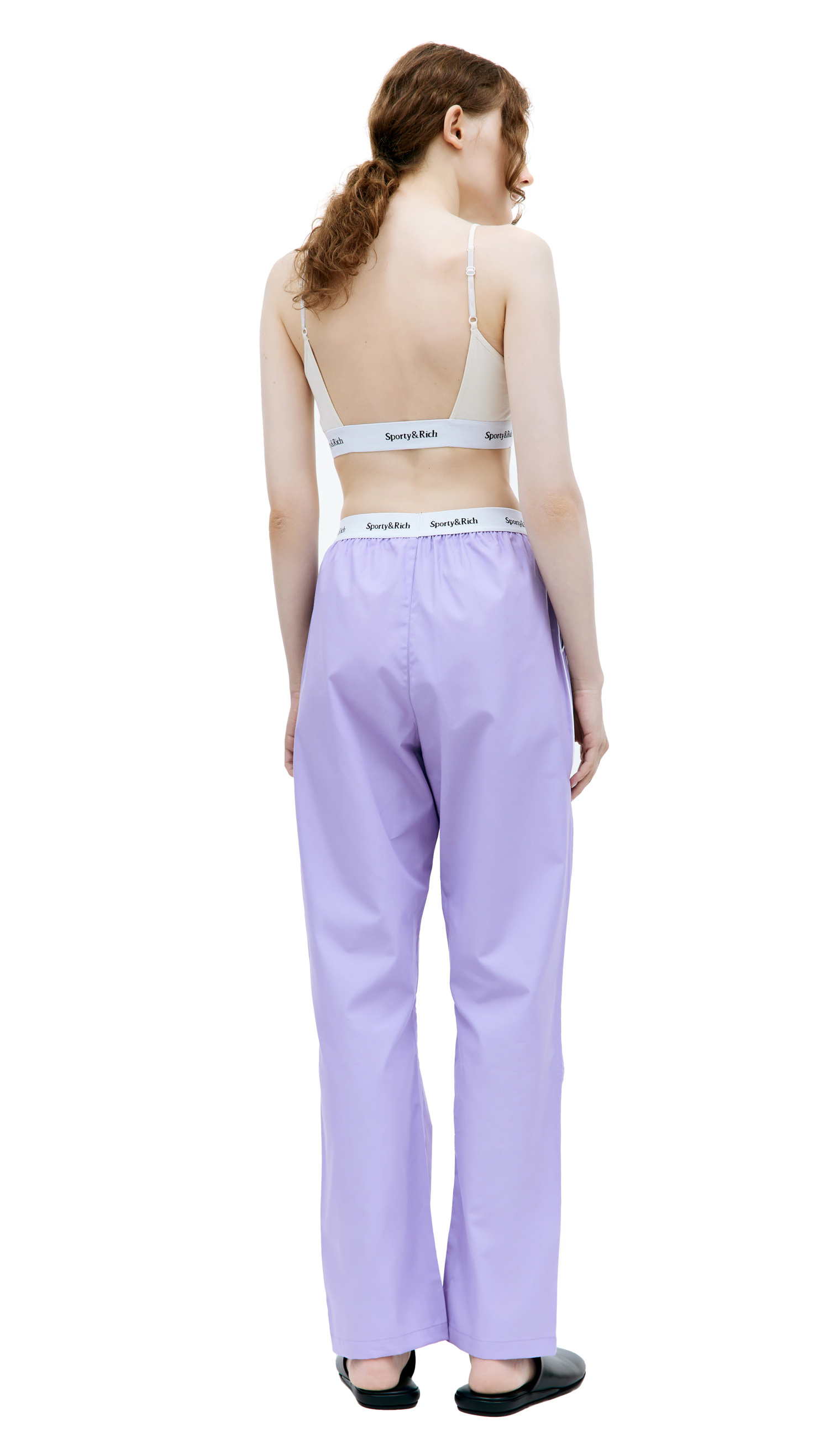 SPORTY & RICH Purple Serif pyjama trousers