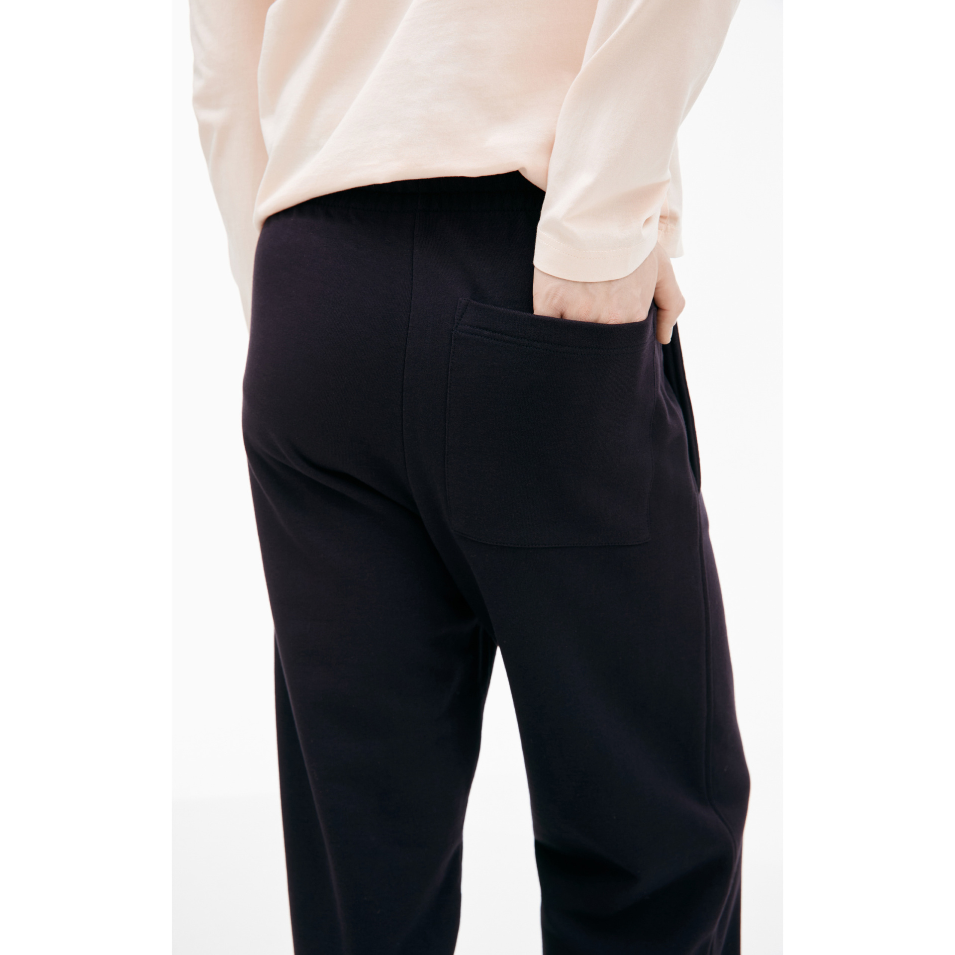 Dries Van Noten Брюки-231-021116-6610-509 треники, футер, на кулиске, темно-синий