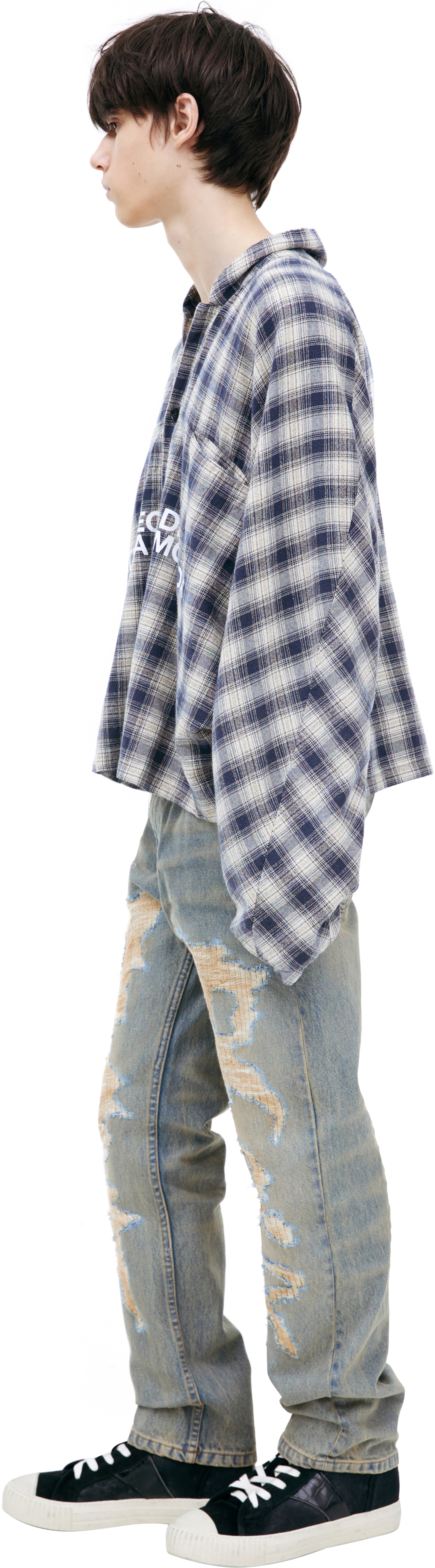 RRR123 Checkered print shirt