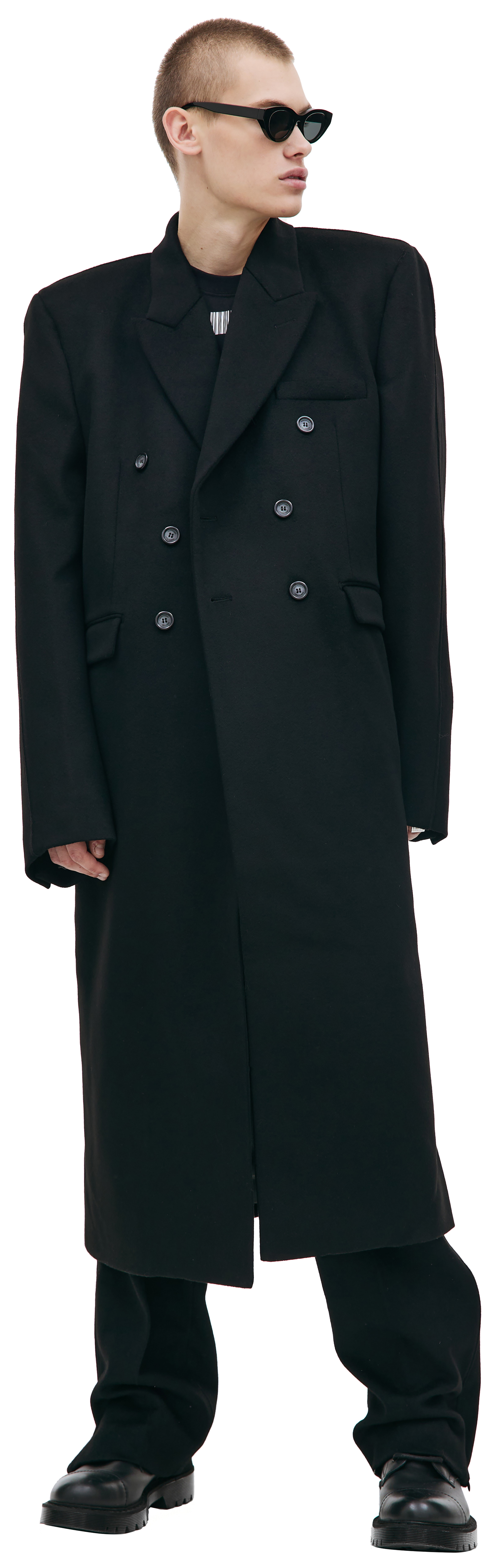 VTMNTS Black wool coat