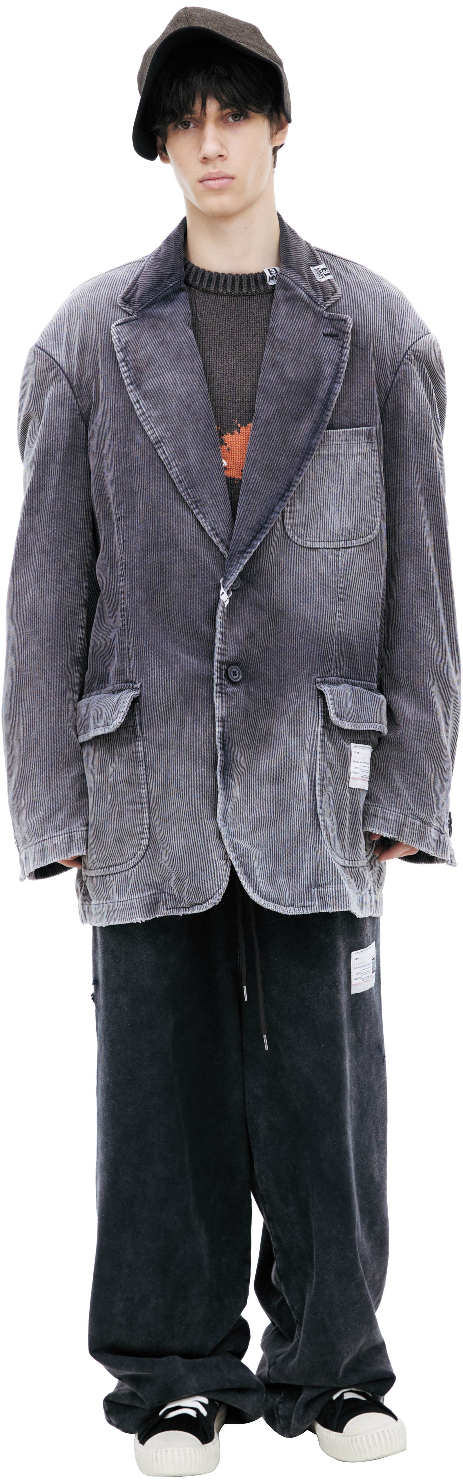 Maison Mihara Yasuhiro Single-breasted corduroy jacket