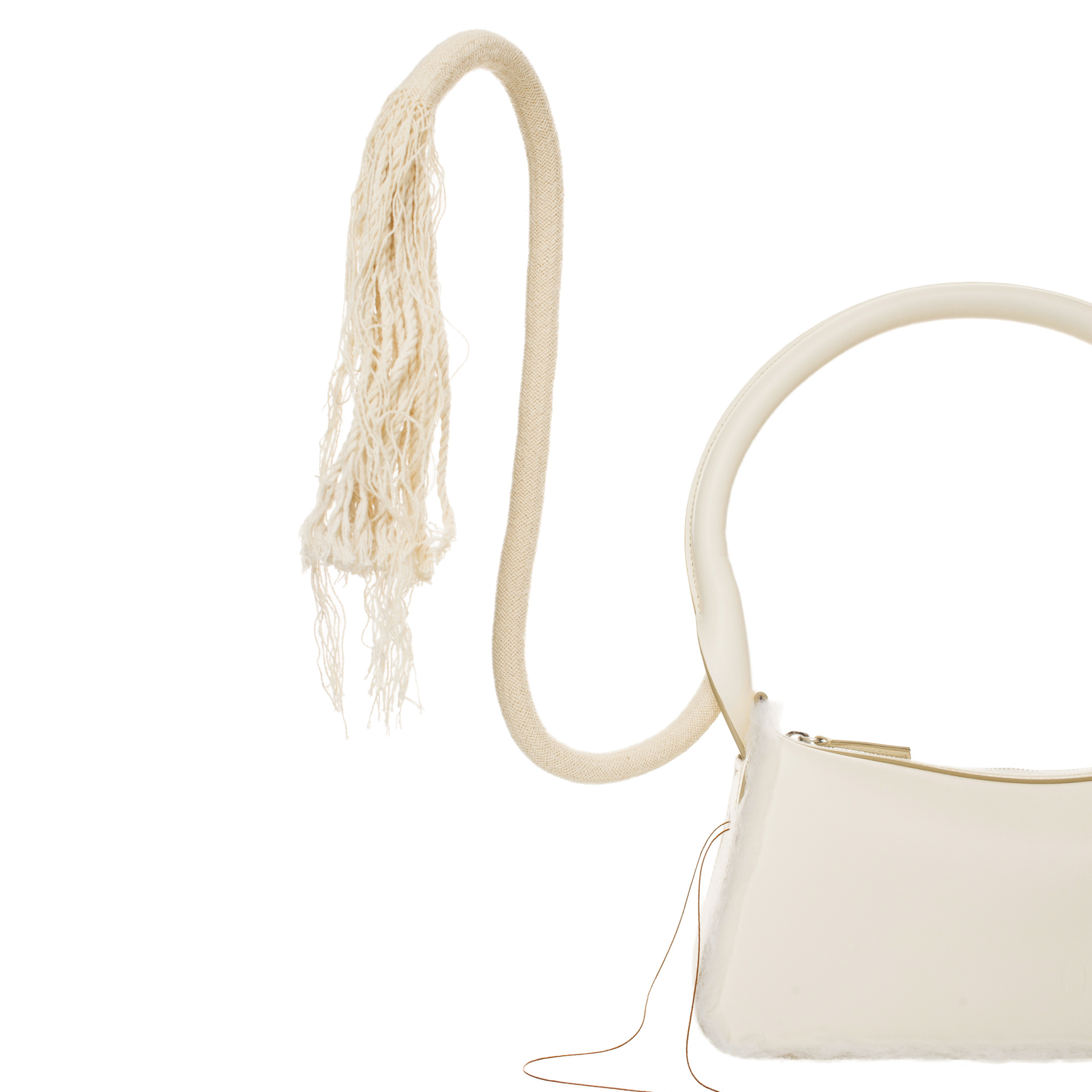 DENTRO Cream Savvas Baguette bag