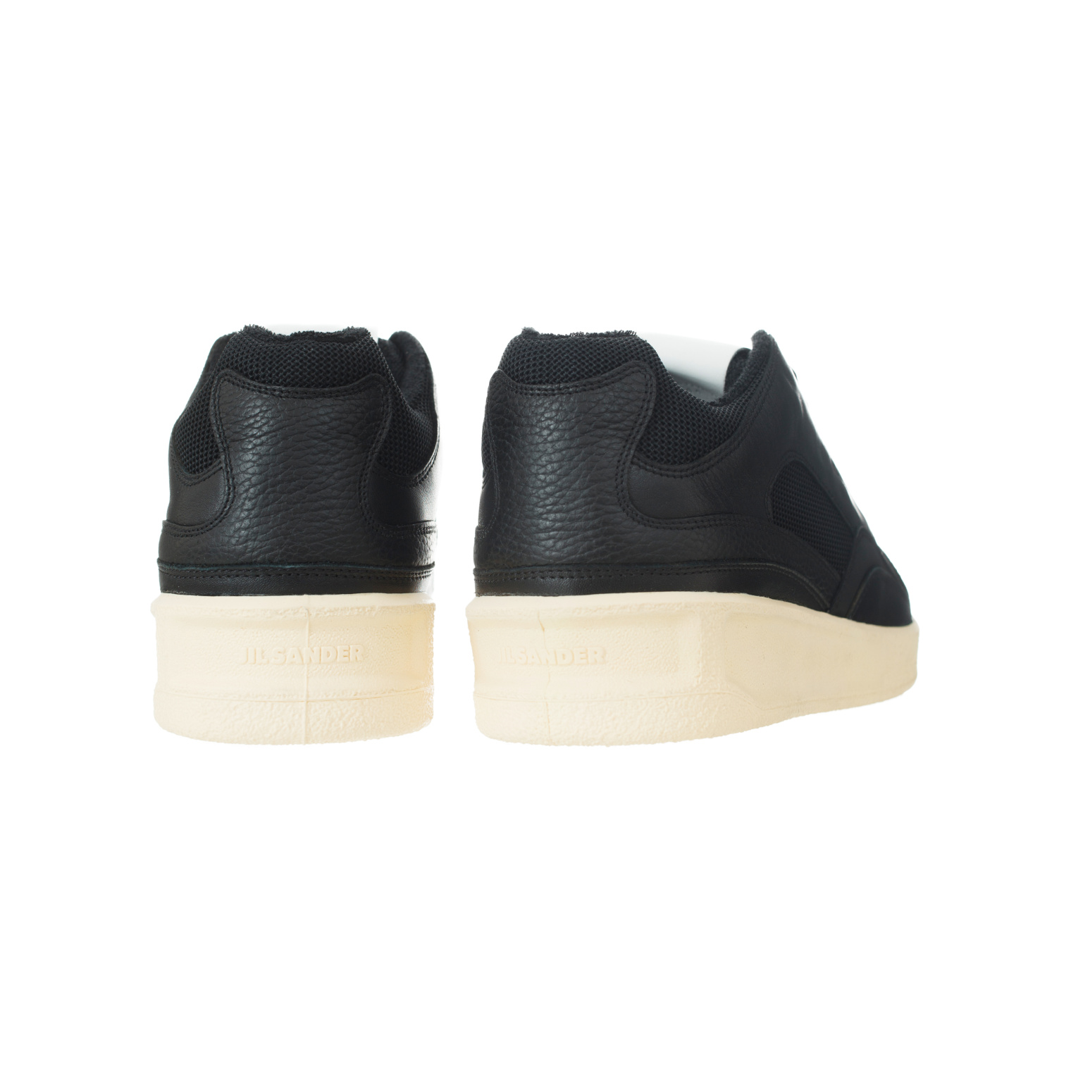 Jil Sander Black leather sneakers