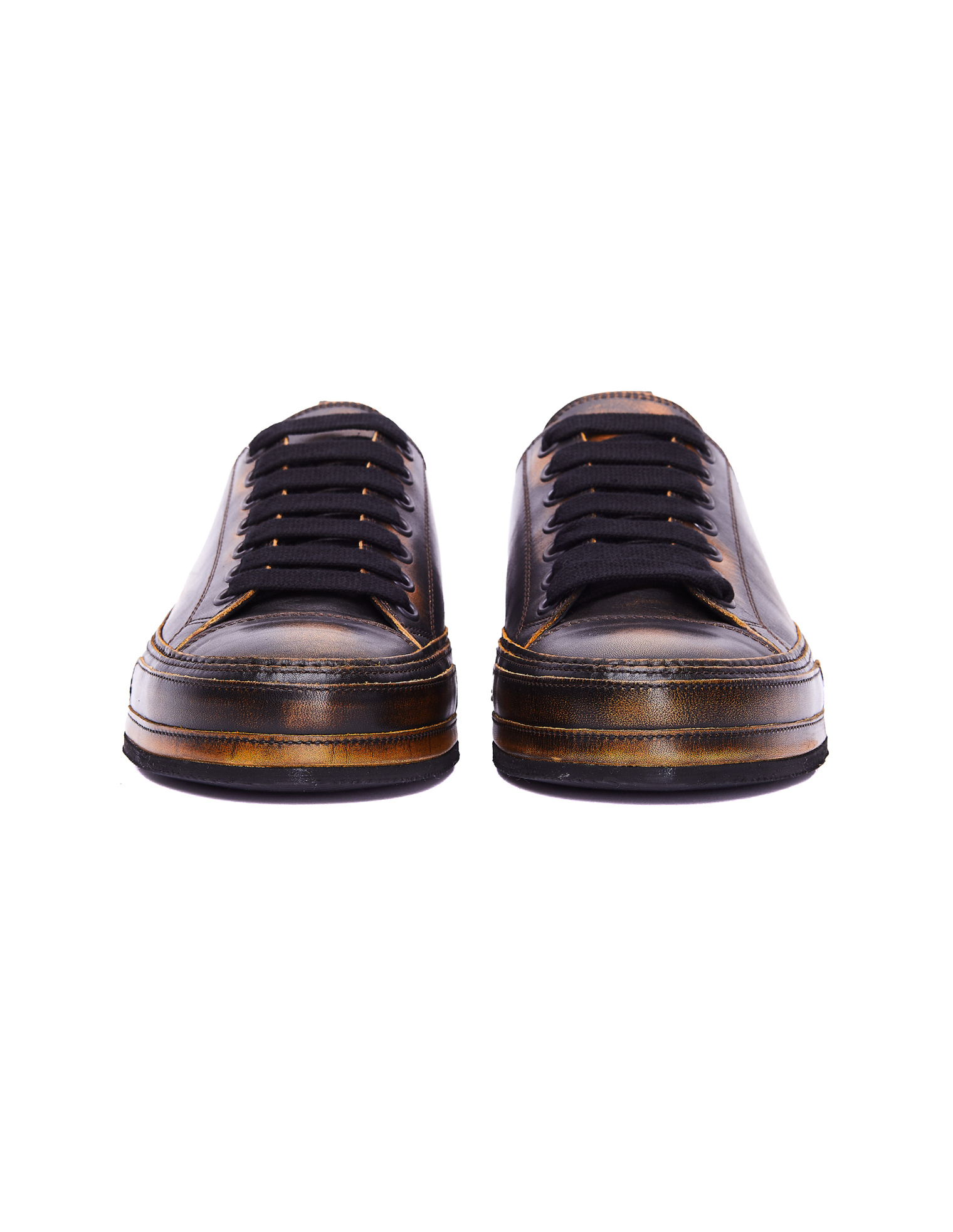 Ann Demeulemeester Brown Leather Sneakers