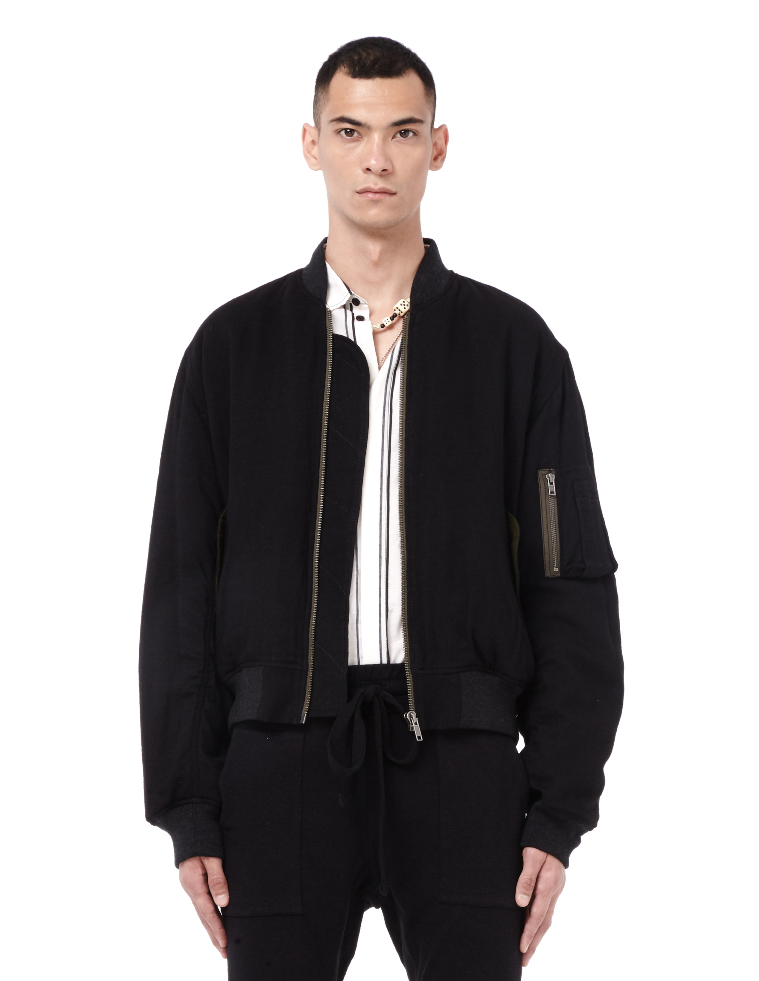 ジャケット・アウター haider ackermann bomber jacket Buy Haider Ackermann men black wool bomber jacket for $788