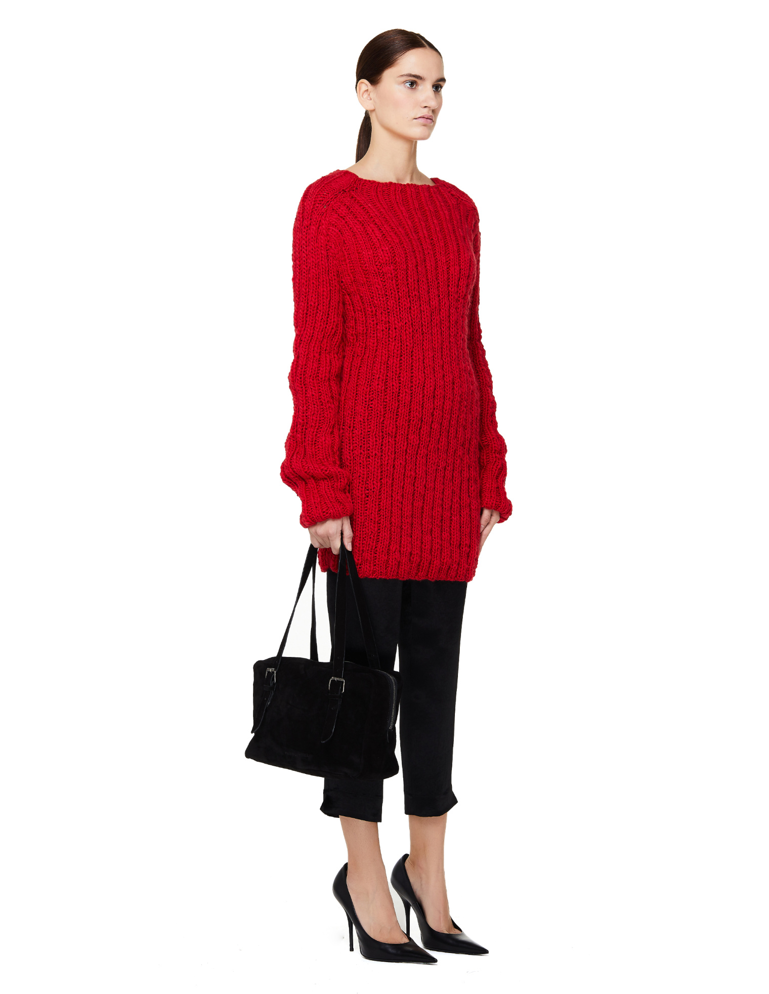 Ann Demeulemeester Красный шерстяной джемпер