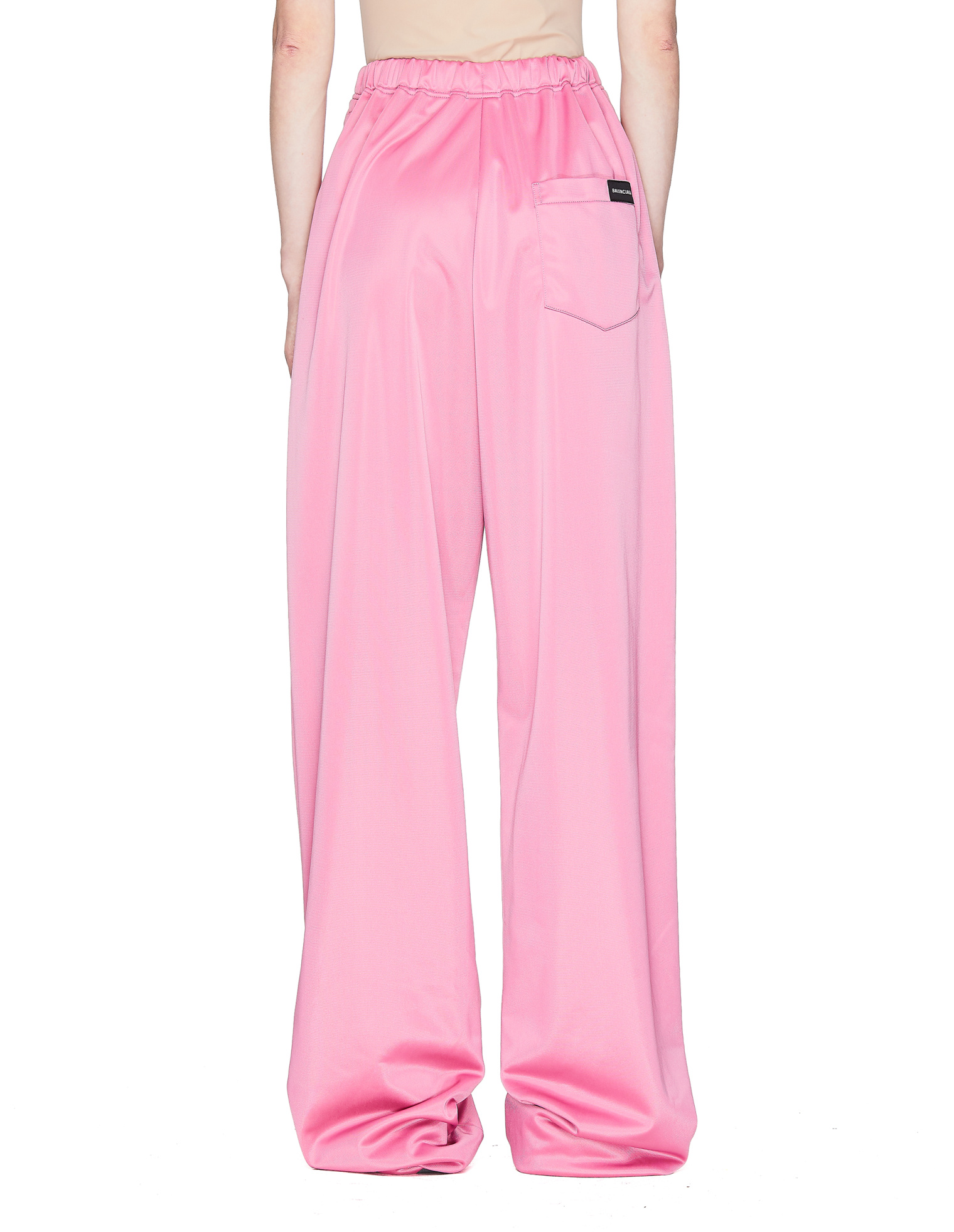 Balenciaga Pink Wide Leg Jersey Trousers