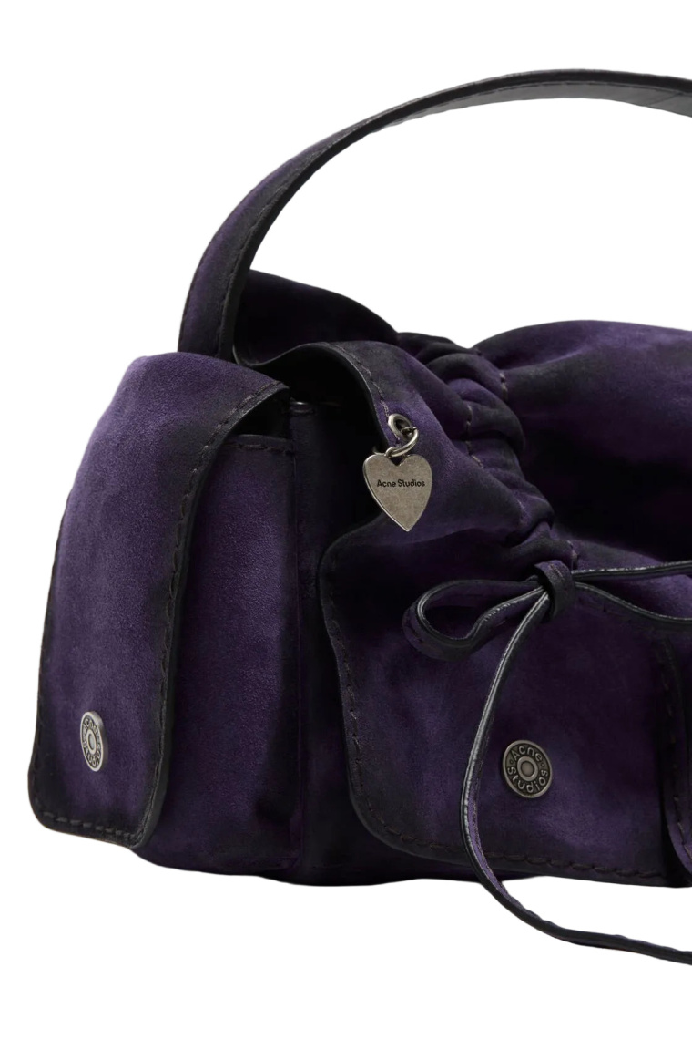 Buy Acne Studios women multipocket suede shoulder bag for $1,950