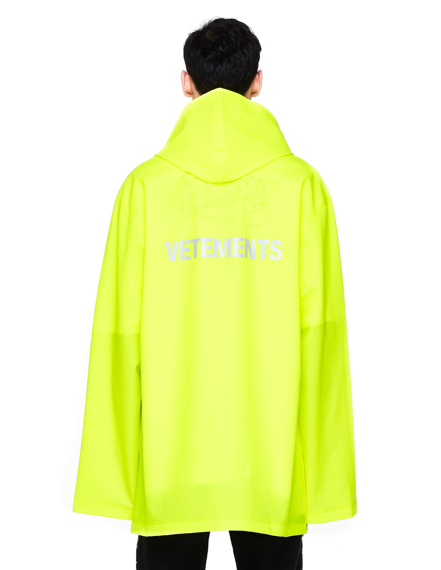 VETEMENTS Желтый дождевик с логотипом