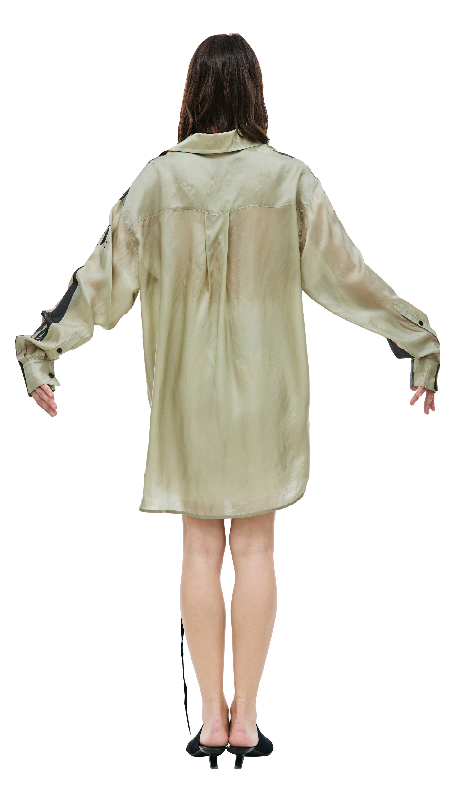 QUIRA Green printed shirt