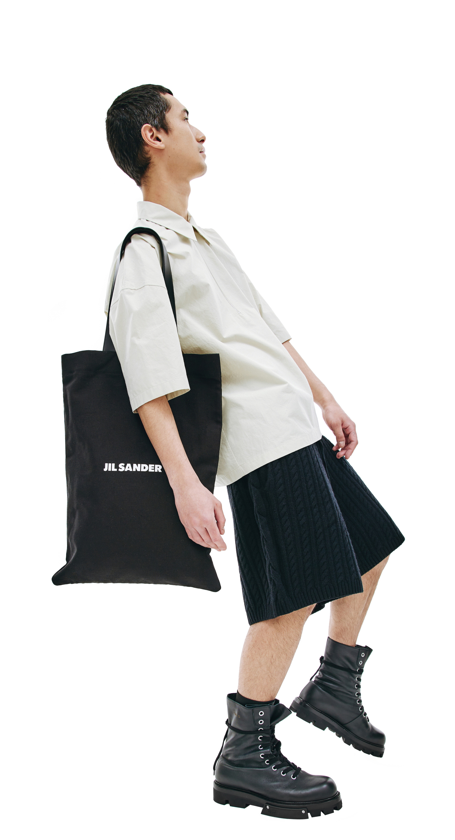 Jil Sander Logo print shopper bag