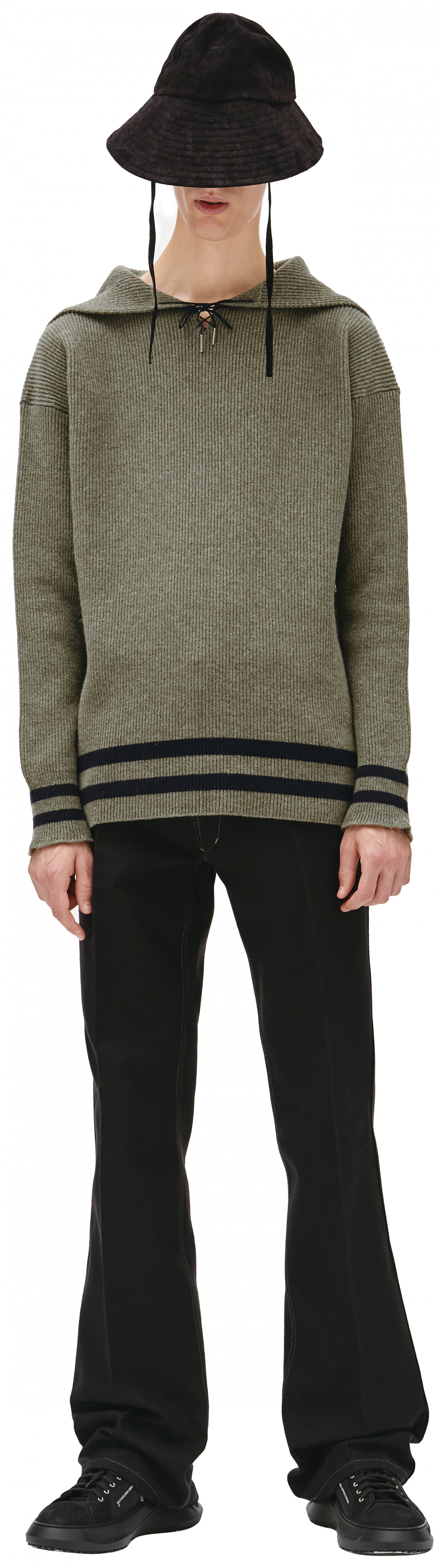 Maison Margiela Green wool sailor sweater