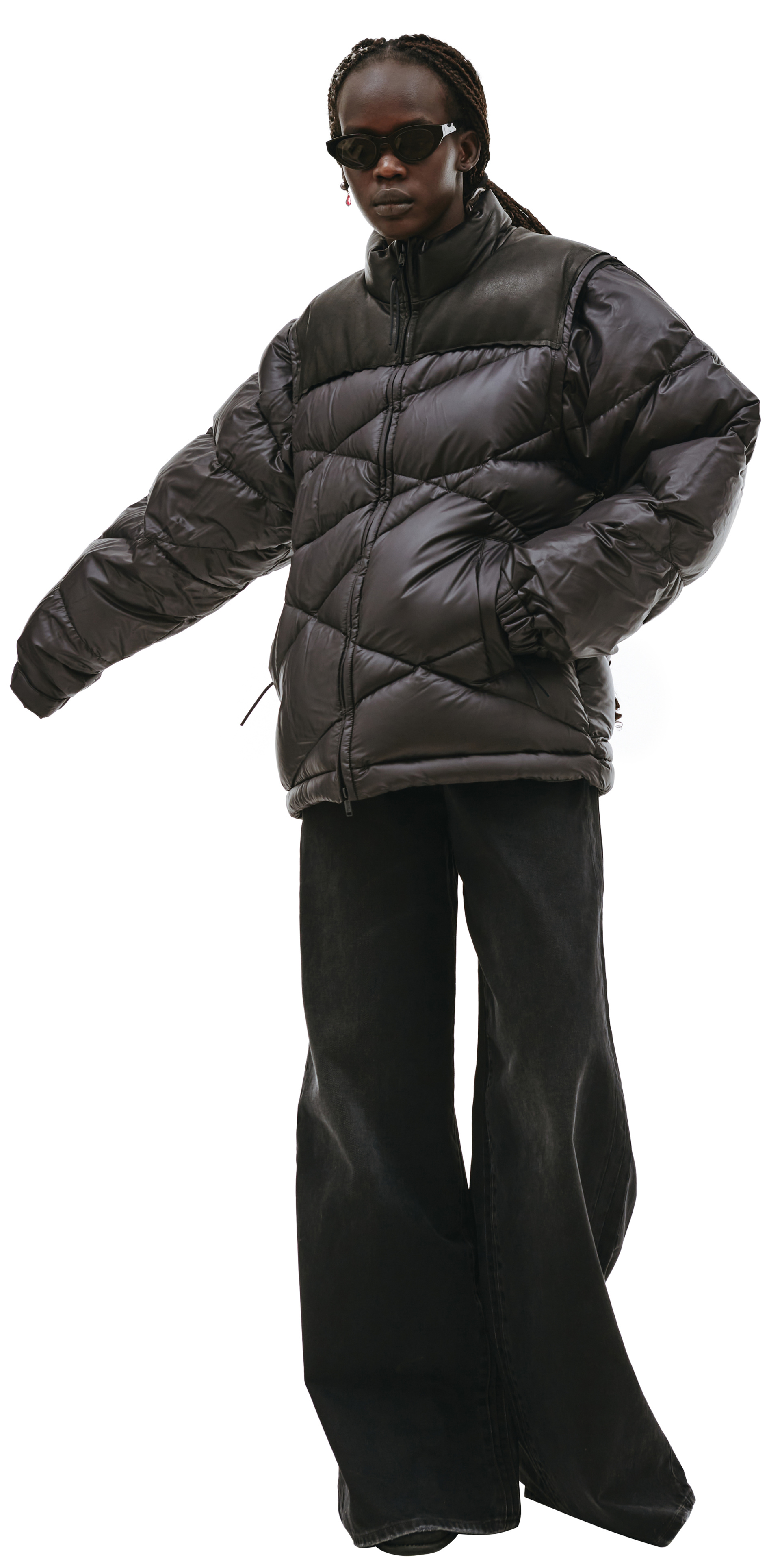 Undercover Black Quilted Down Jacket