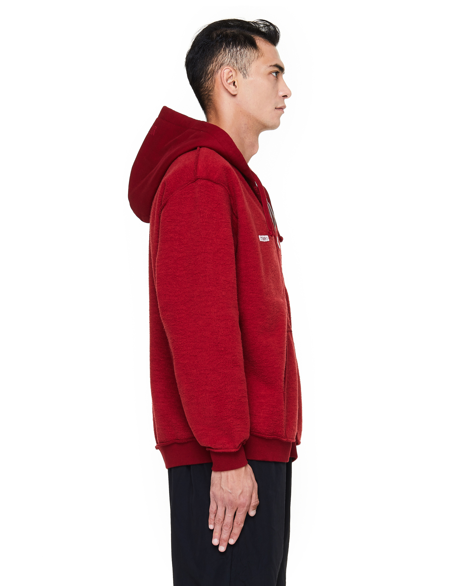 VETEMENTS Красное хлопковое худи inside out