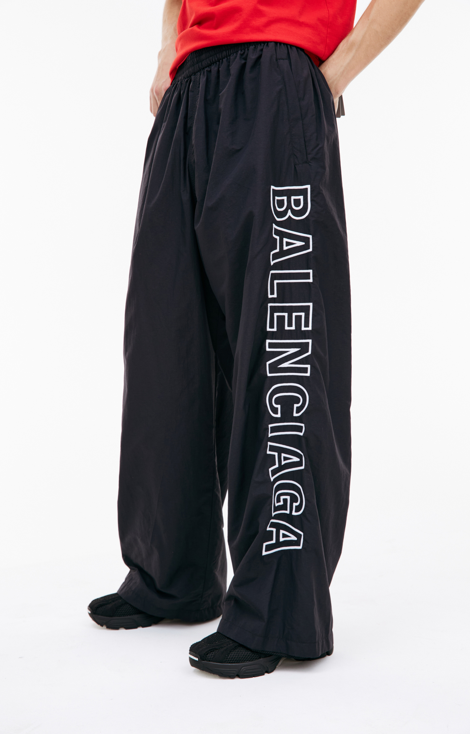 Balenciaga Черные брюки с логотипом