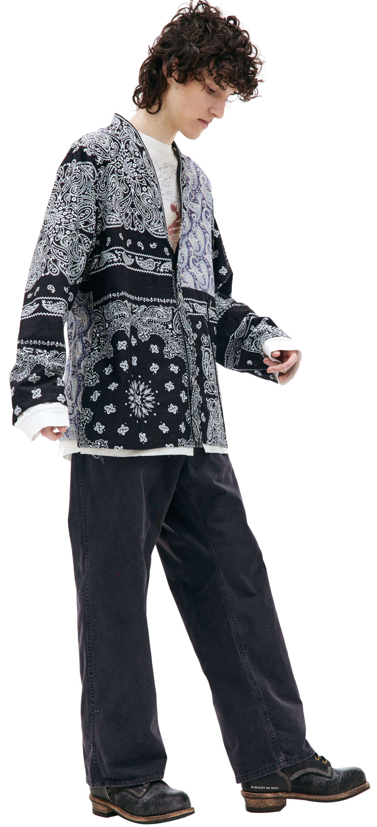 Children of the discordance Bandana patchwork shirt