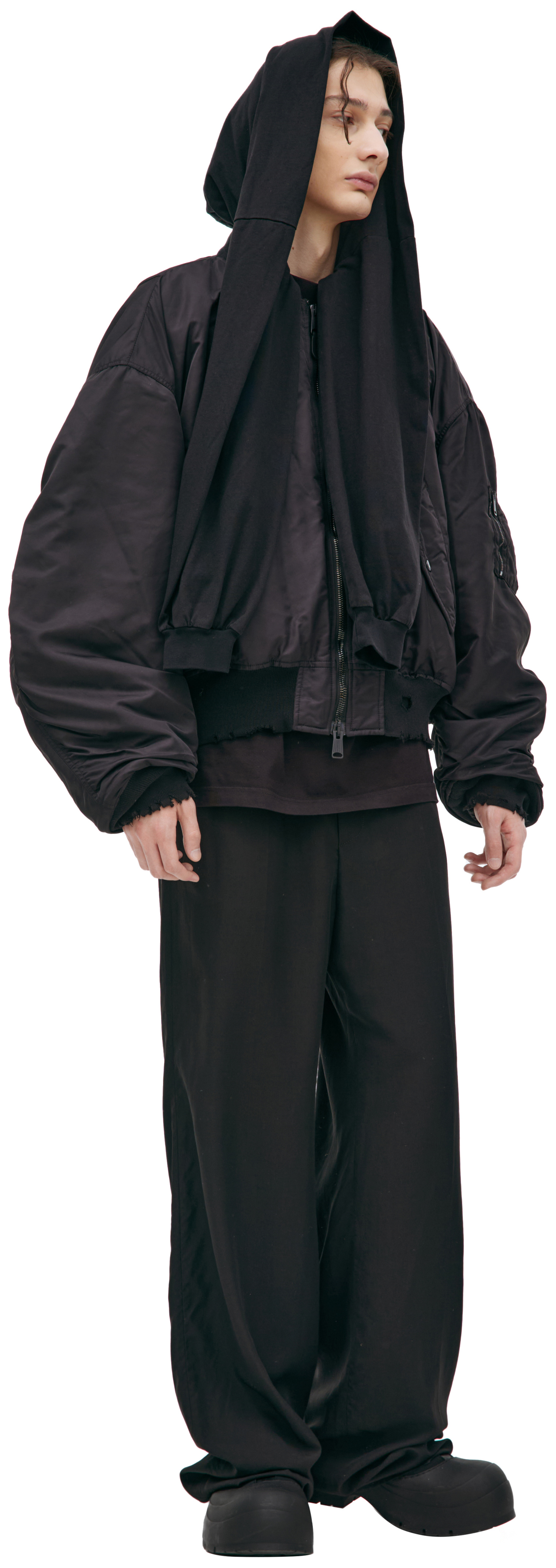 Balenciaga Bomber with sewn-in scarf