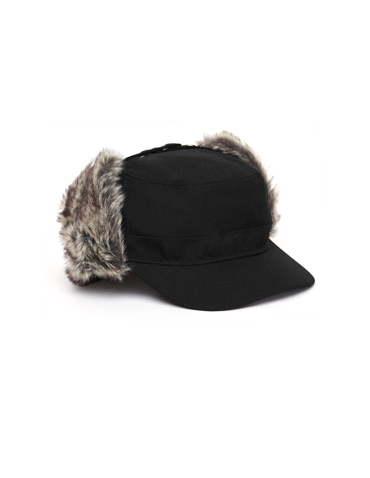 Yohji Yamamoto Черная шапка-ушанка New Era с козырьком
