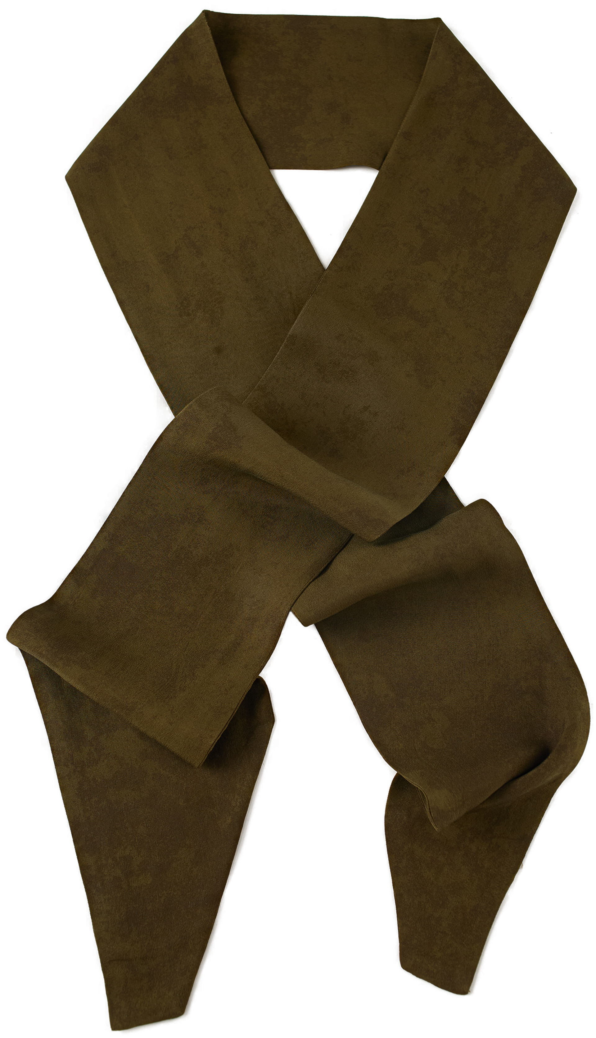 Ziggy Chen Brown silk scarf