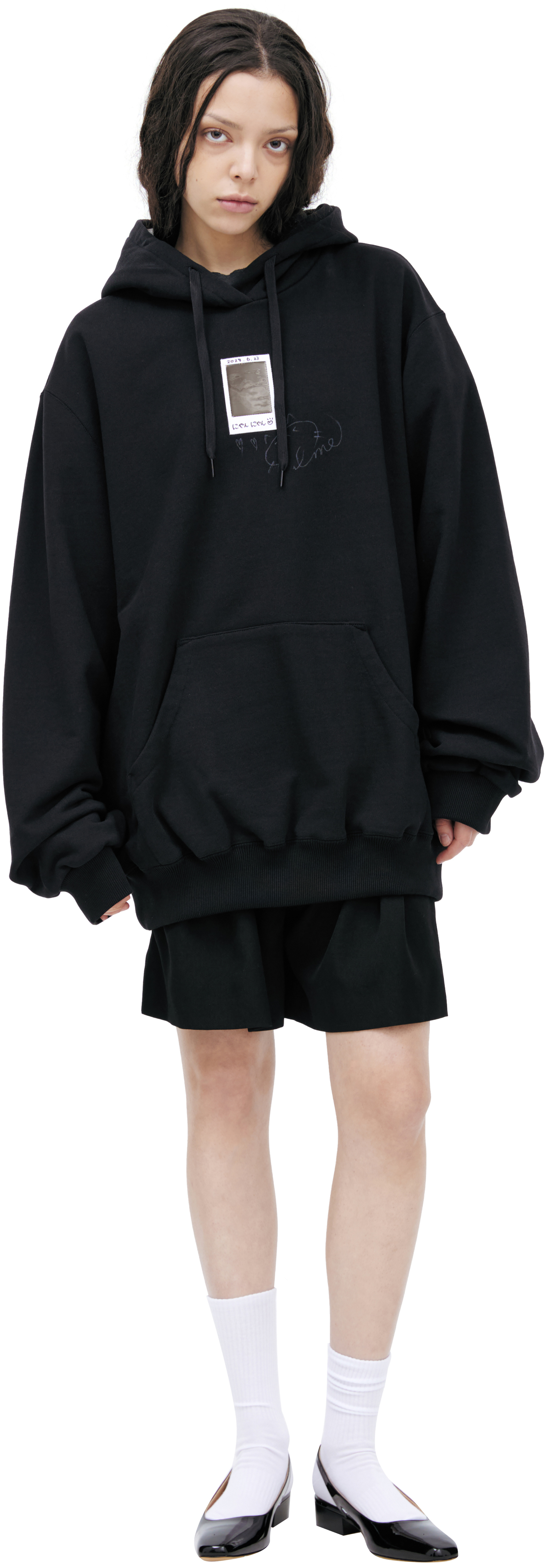 Doublet Black hoodie with patch
