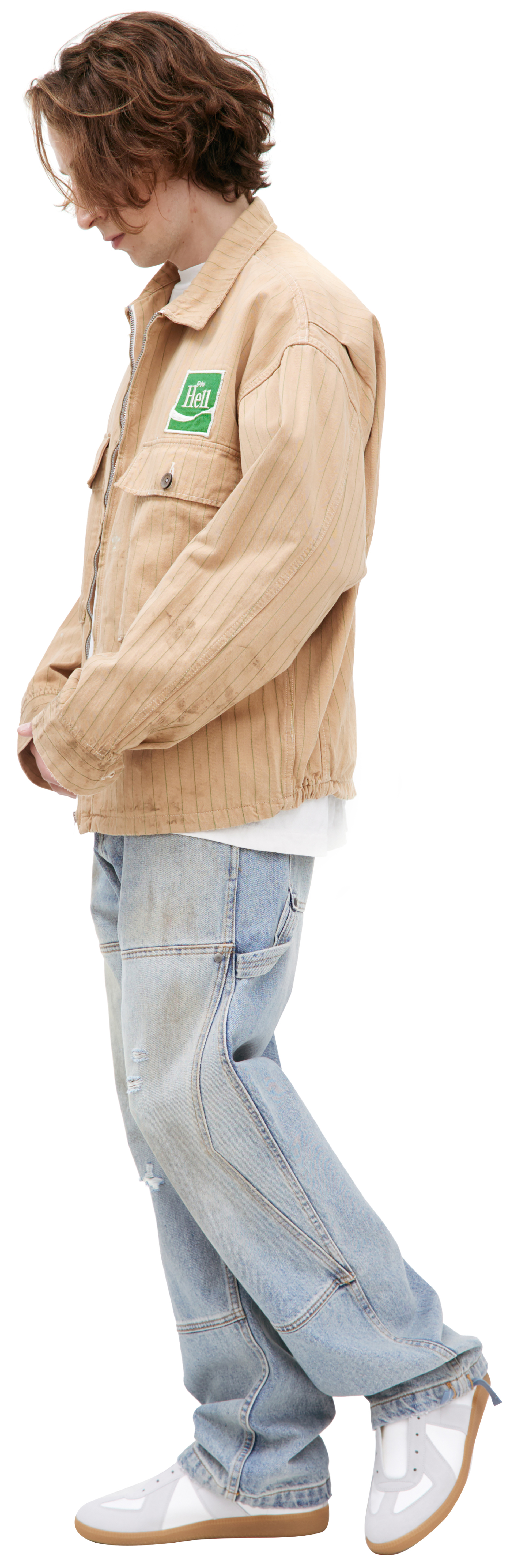 Saint Mxxxxxx Beige jacket with patch