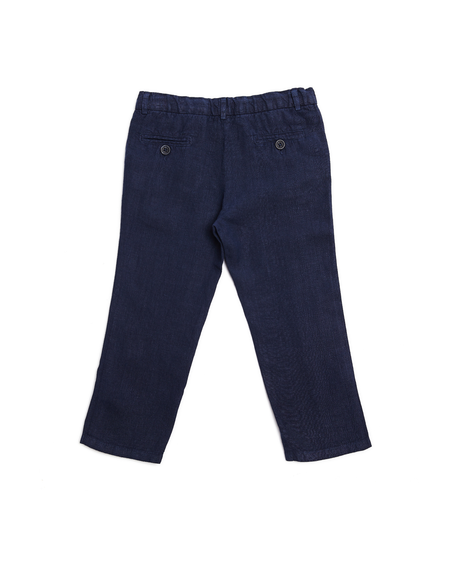 120% Lino Kids Синие льняные брюки-чинос