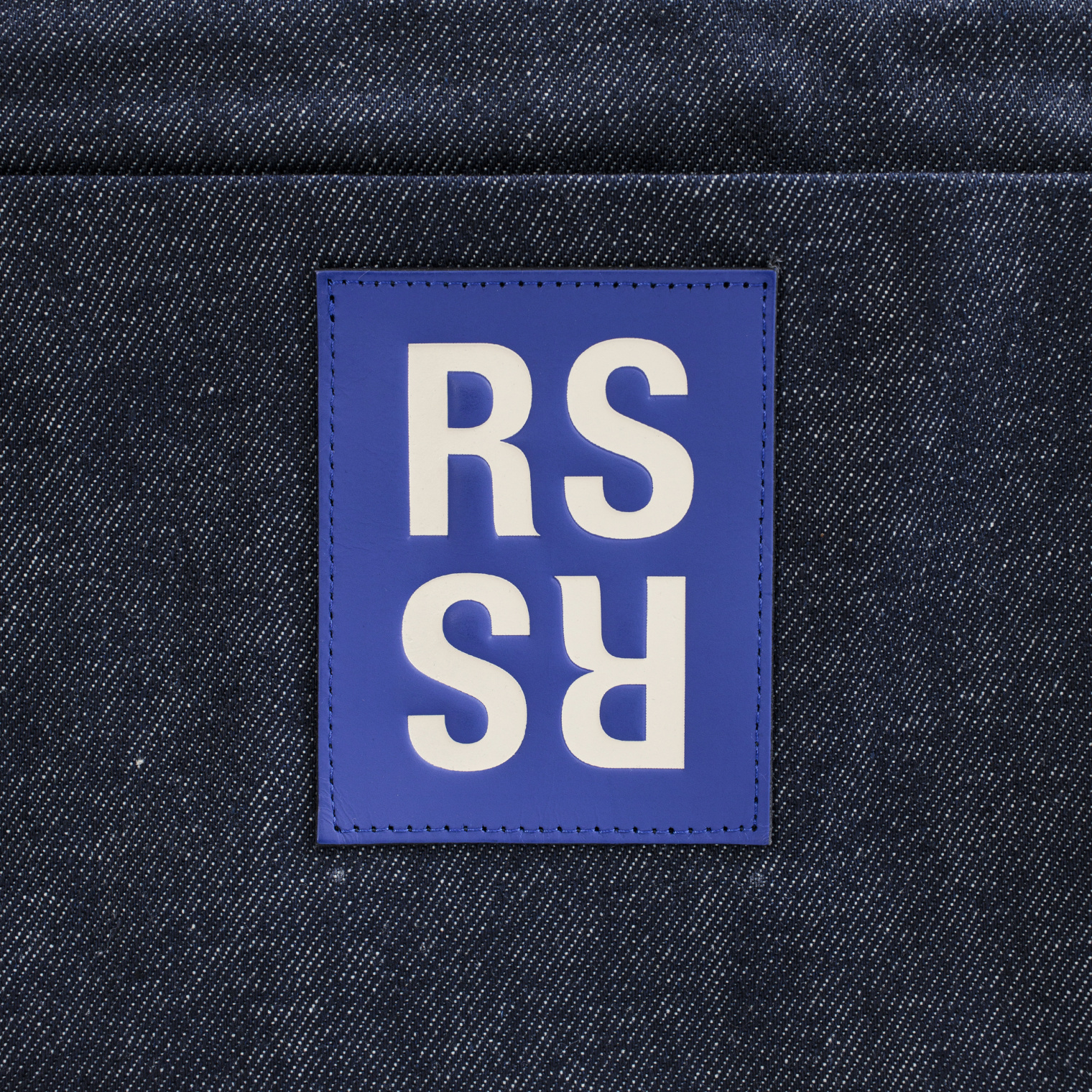 Raf Simons Navy Blue Denim Tote bag