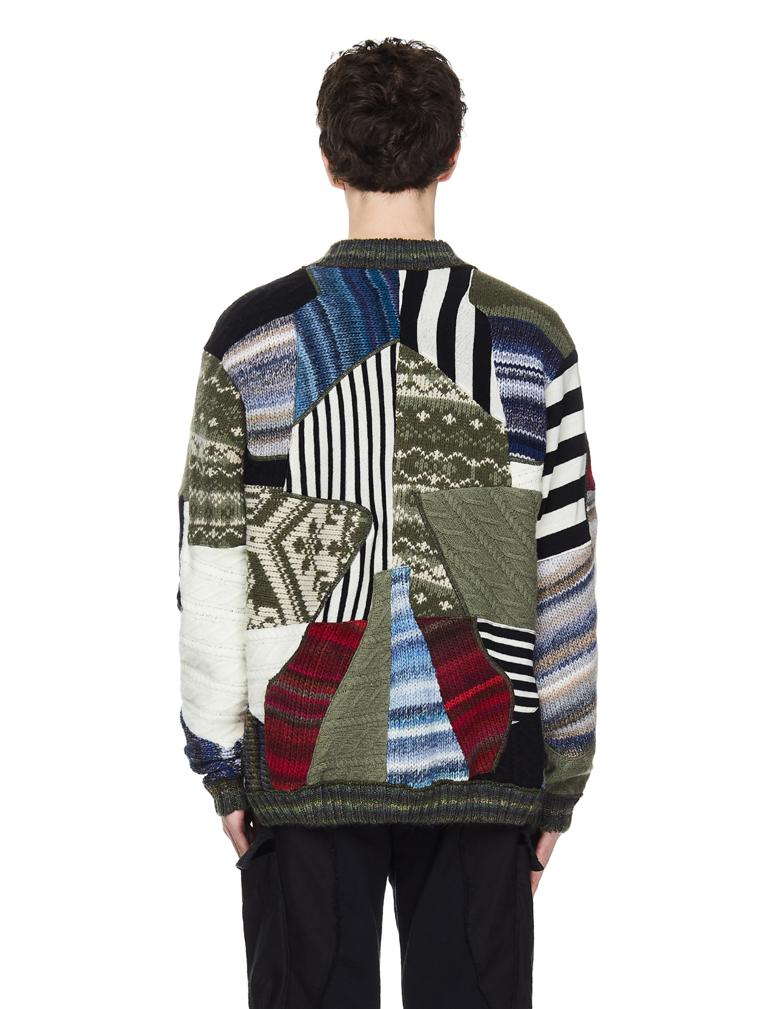 Greg Lauren x Paul Shark Patchwork Cardigan