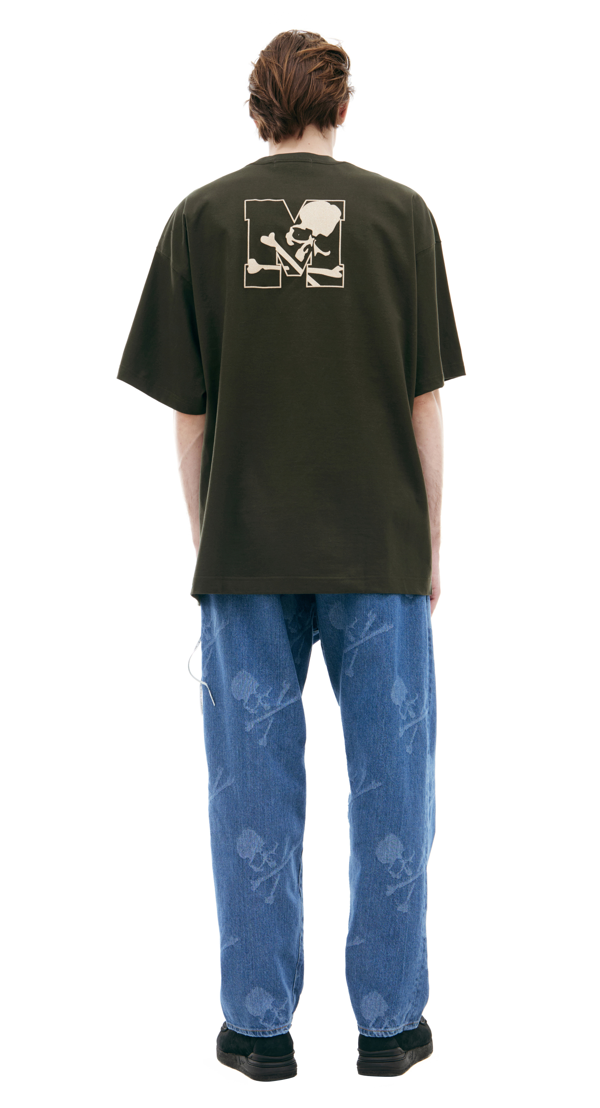 Mastermind WORLD Khaki T-shirt with logo