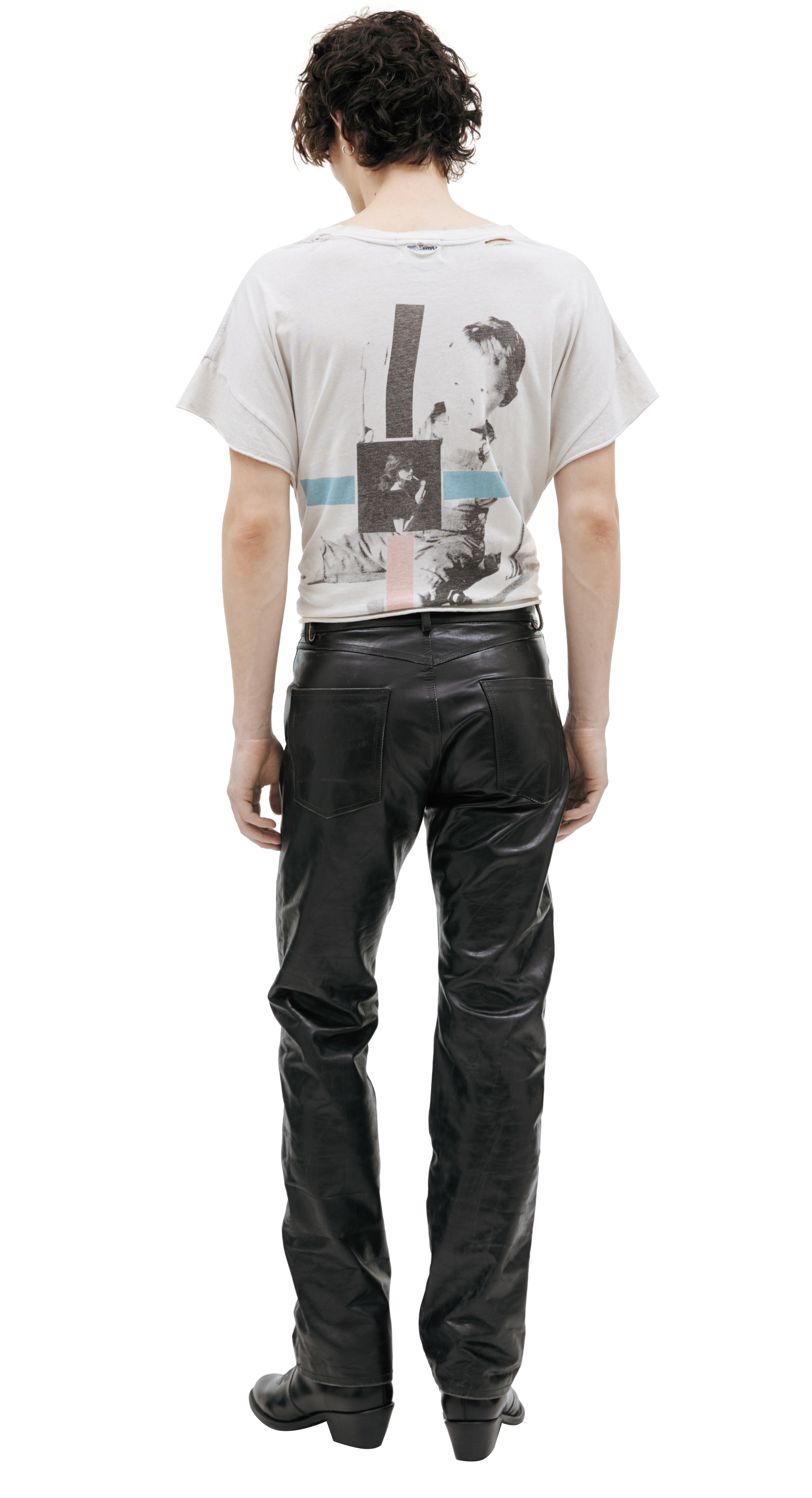 Enfants Riches Déprimés Black leather trousers