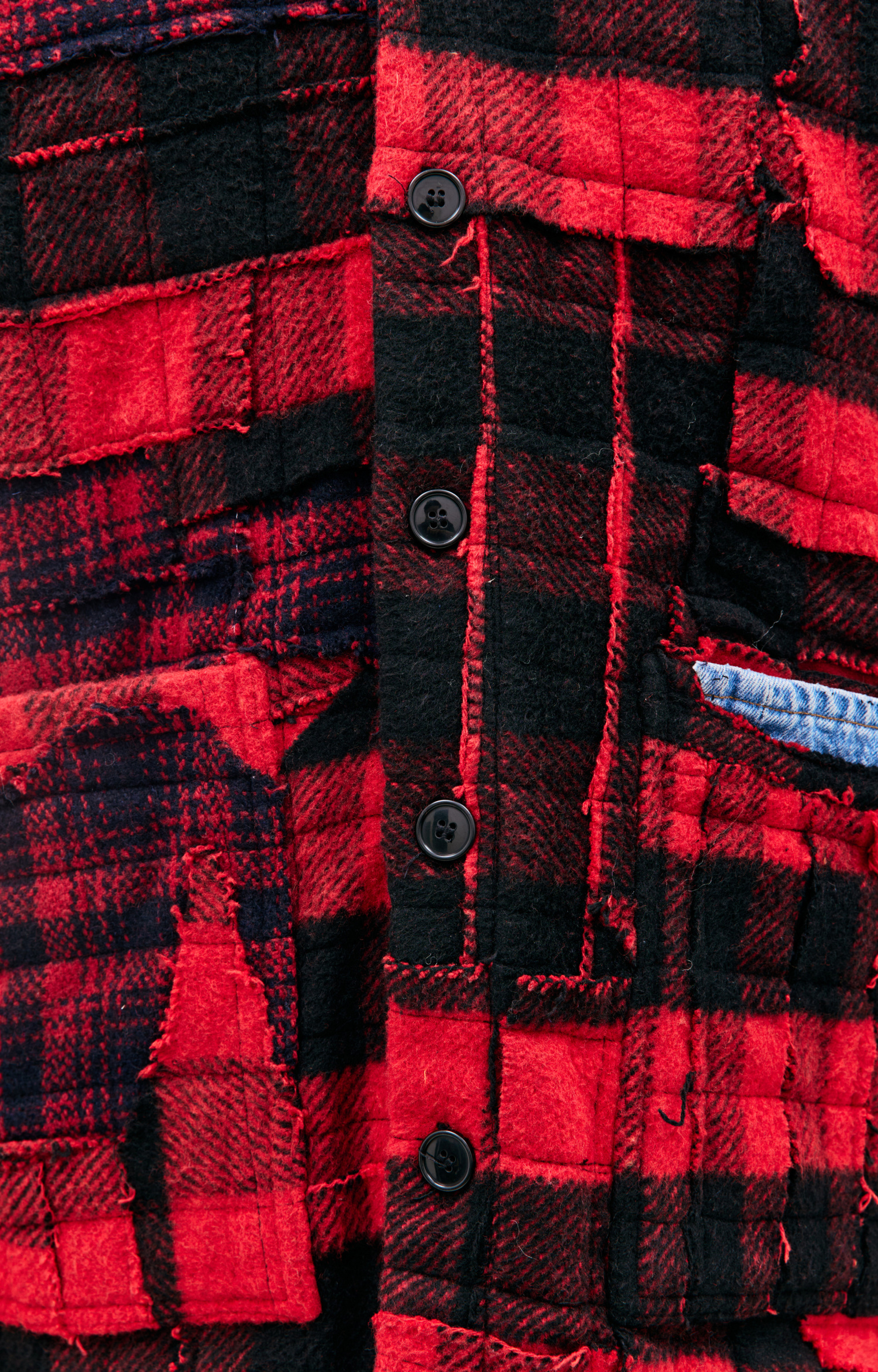 Greg Lauren Wool checkered shirt
