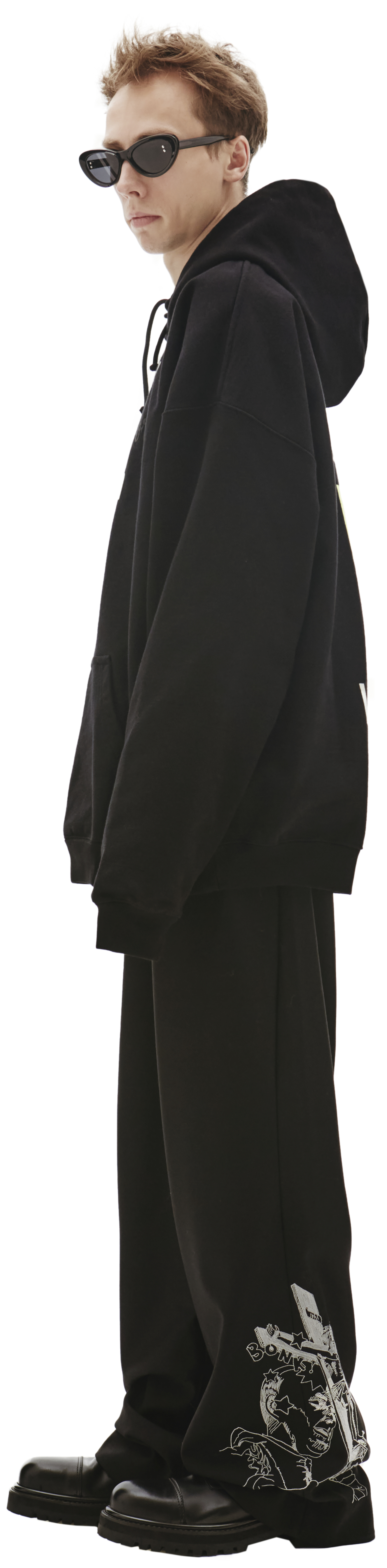 VETEMENTS Printed Black Hoodie