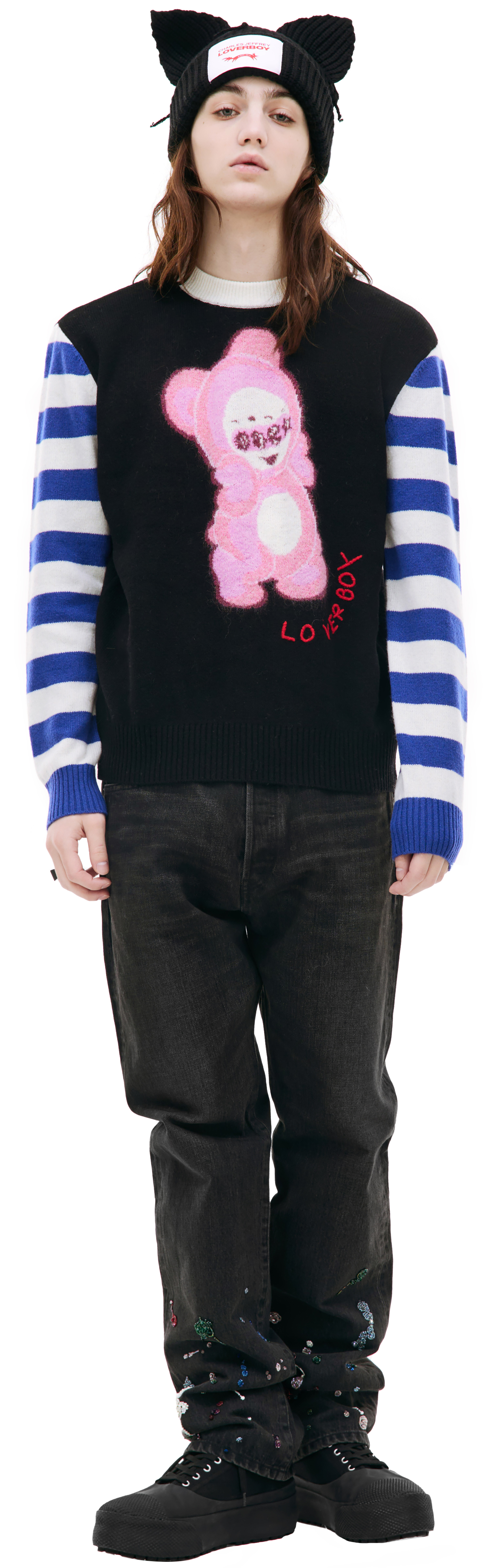 CHARLES JEFFREY LOVERBOY Intarsia graphic sweater