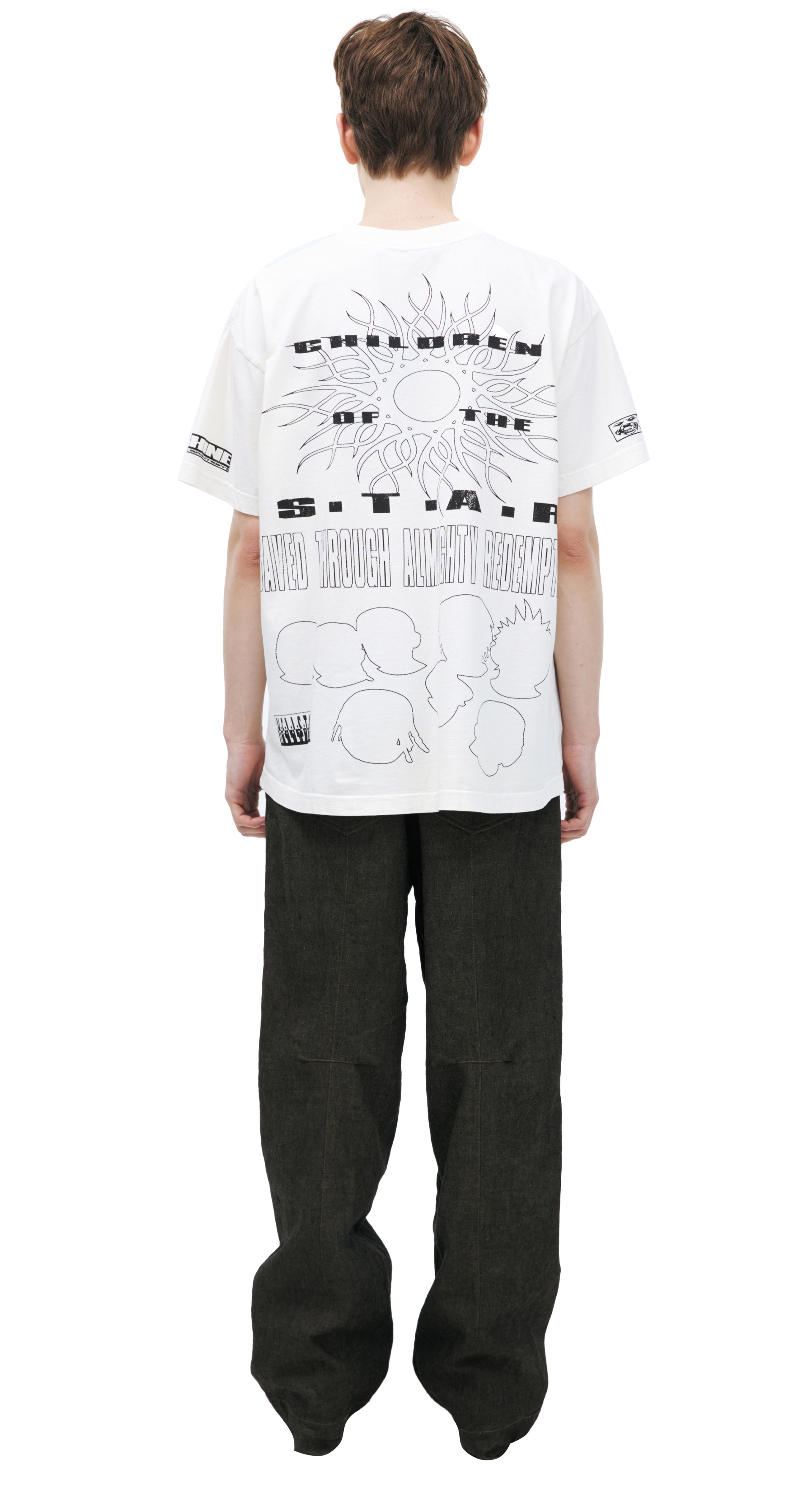 Hellstar White print T-shirt