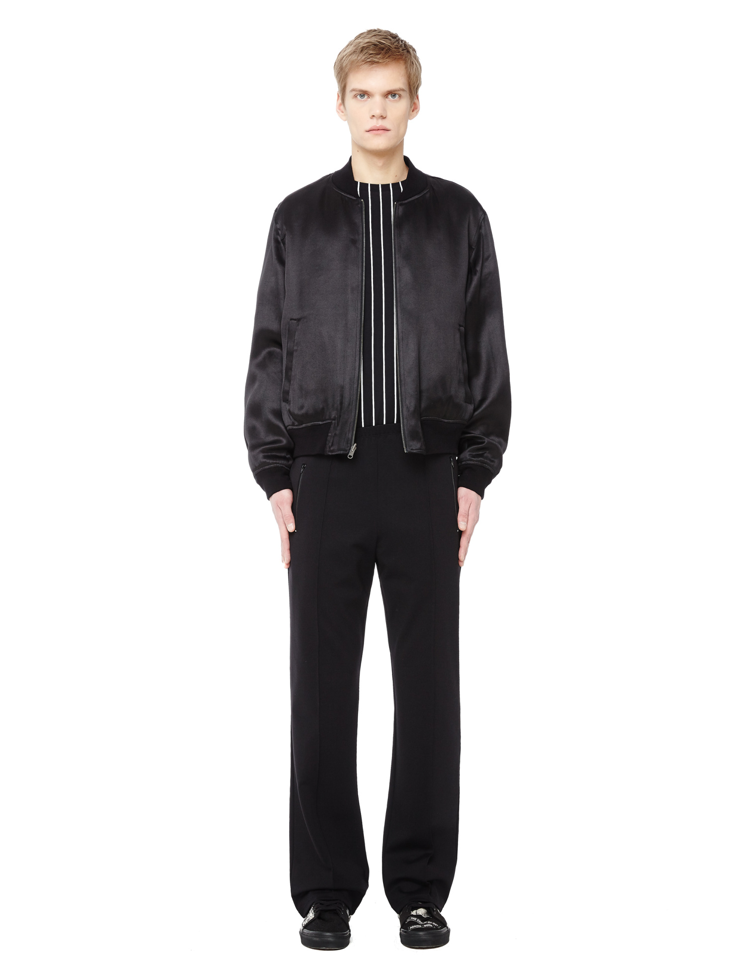 Ann Demeulemeester Reversible Linen Bomber Jacket
