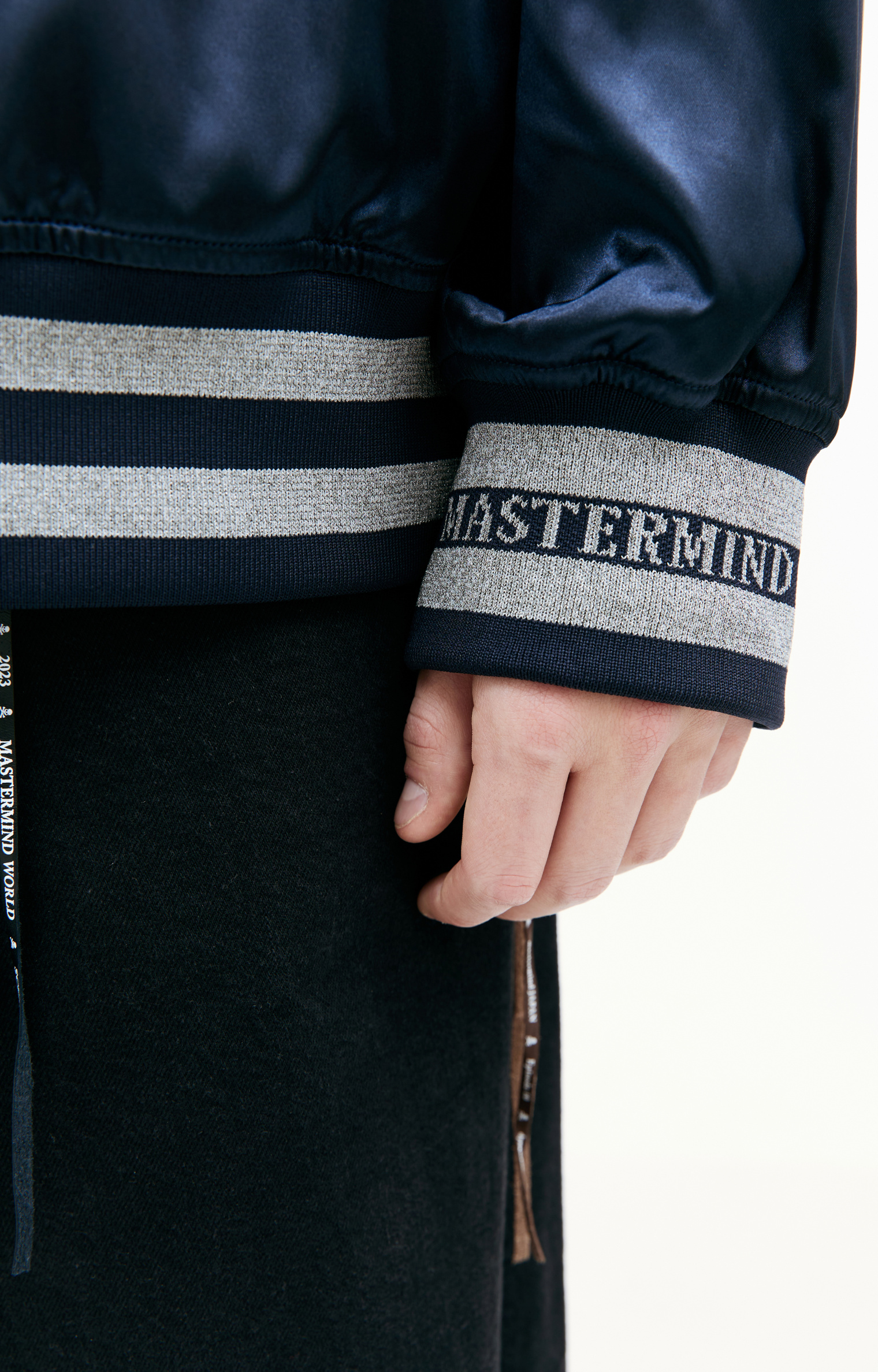 Mastermind WORLD Varsity logo-embroidered bomber jacket