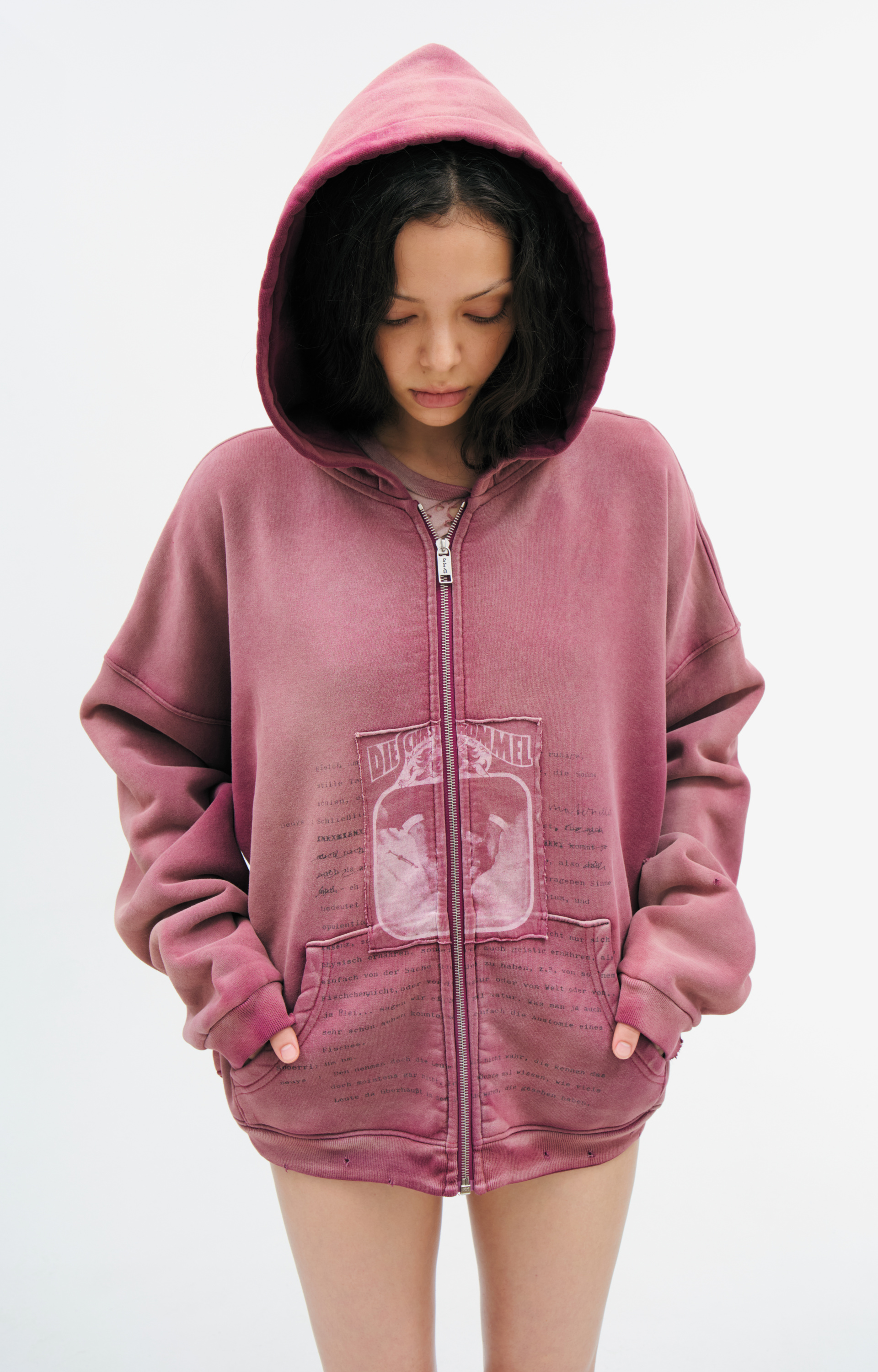 Enfants Riches Déprimés Pink zip-up hoodie