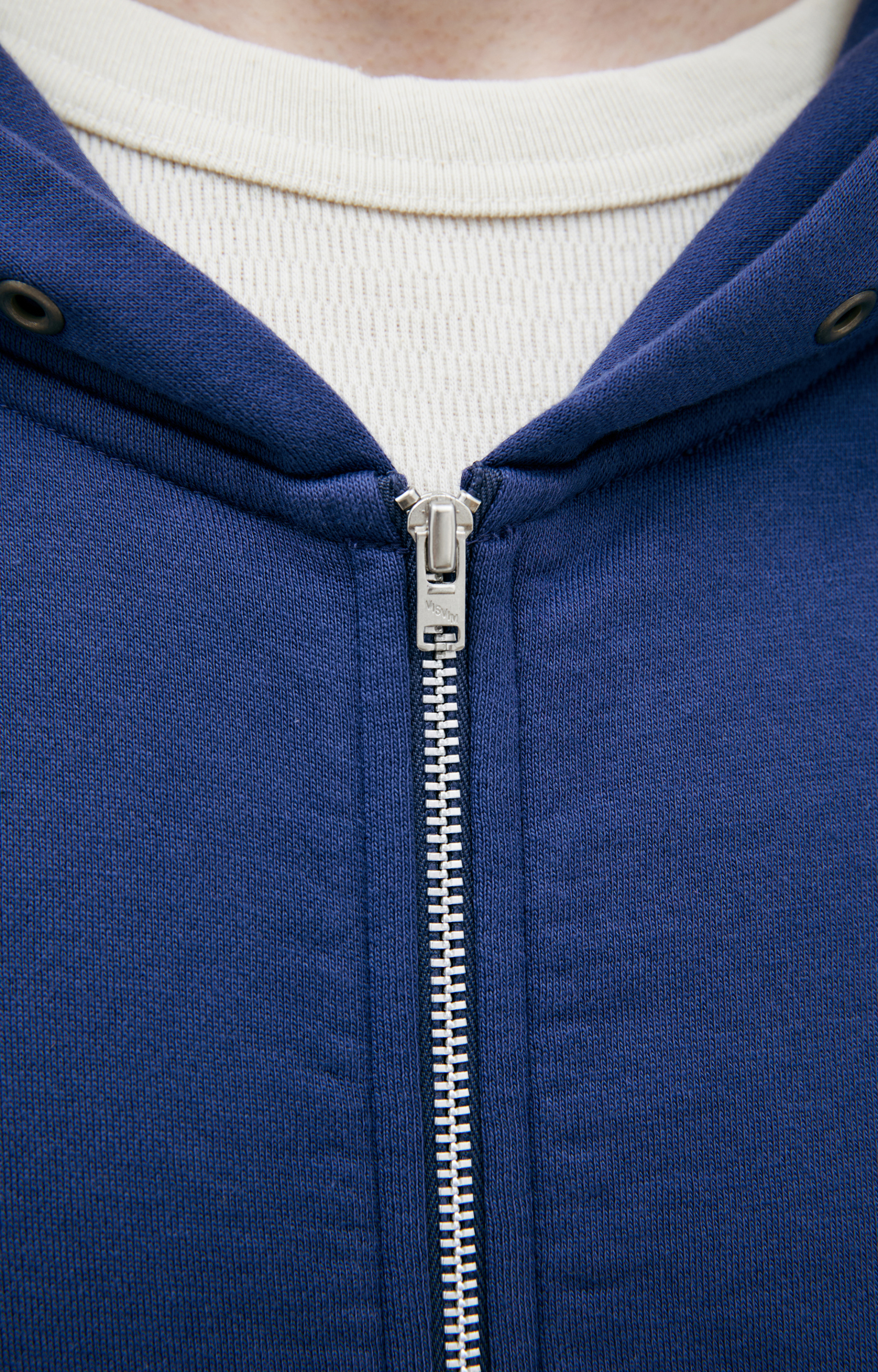 visvim Blue zippered hoodie