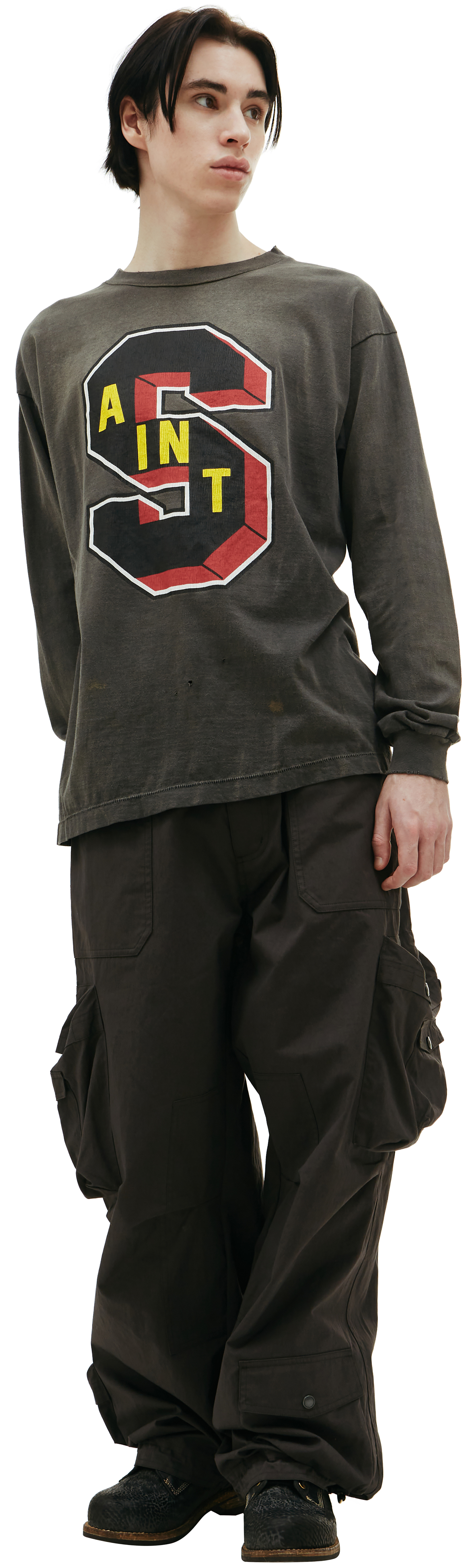 Saint Michael Saint Michael x Denim Tears distressed longsleeve t-shirt